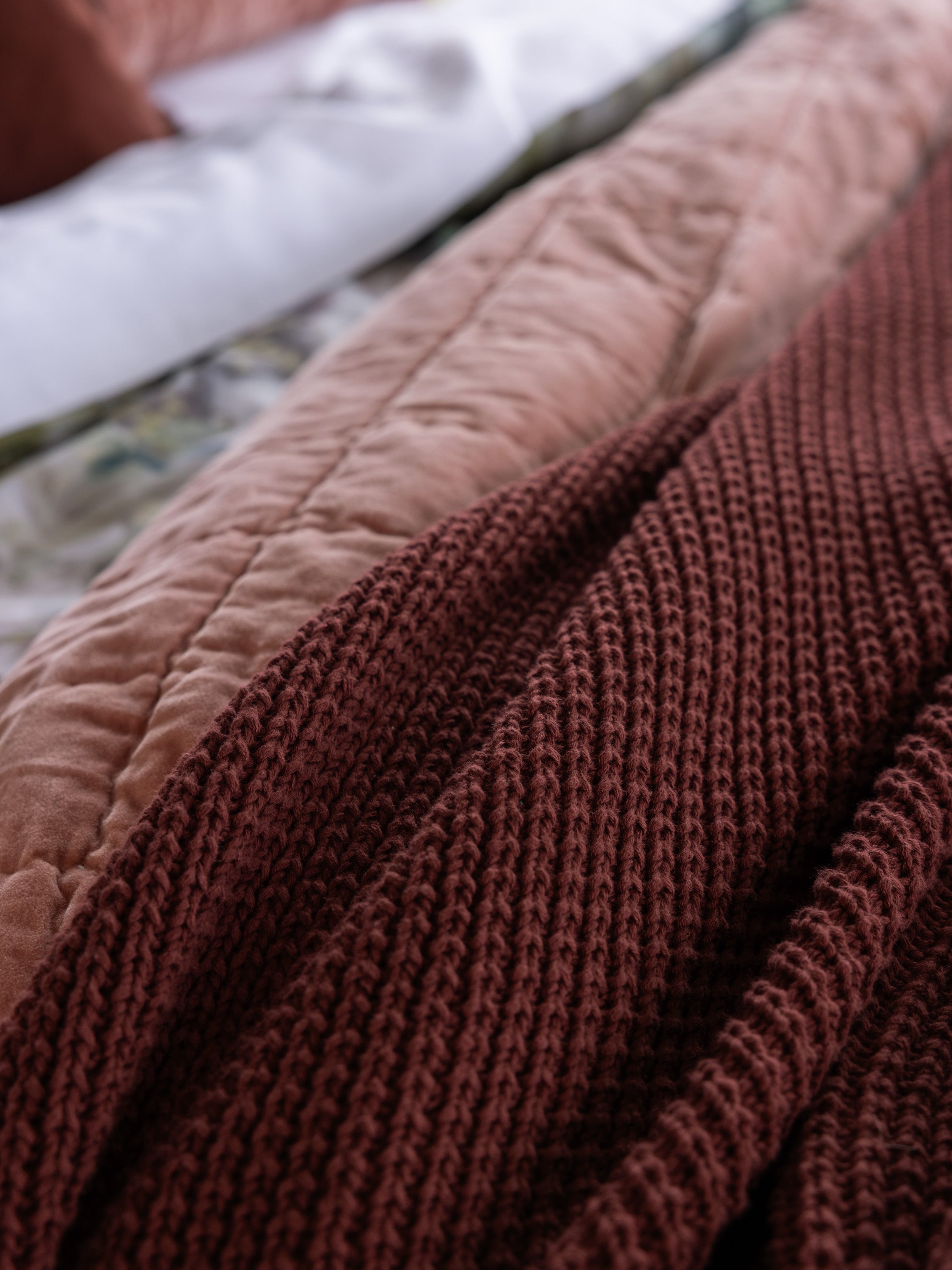 Kew Cotton Throw | Merlot-2