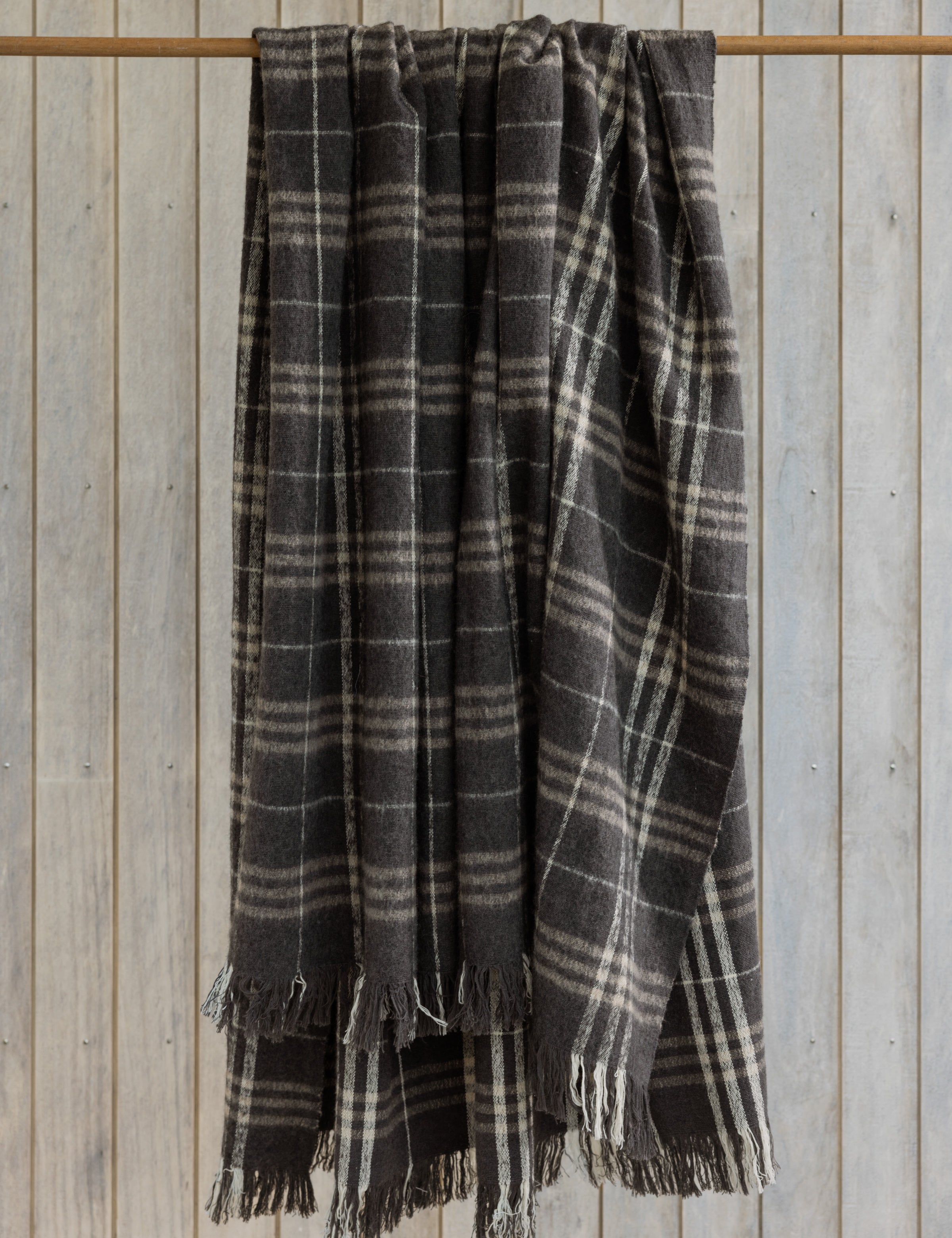 Kingston Woollen Blanket | Charcoal Check-2