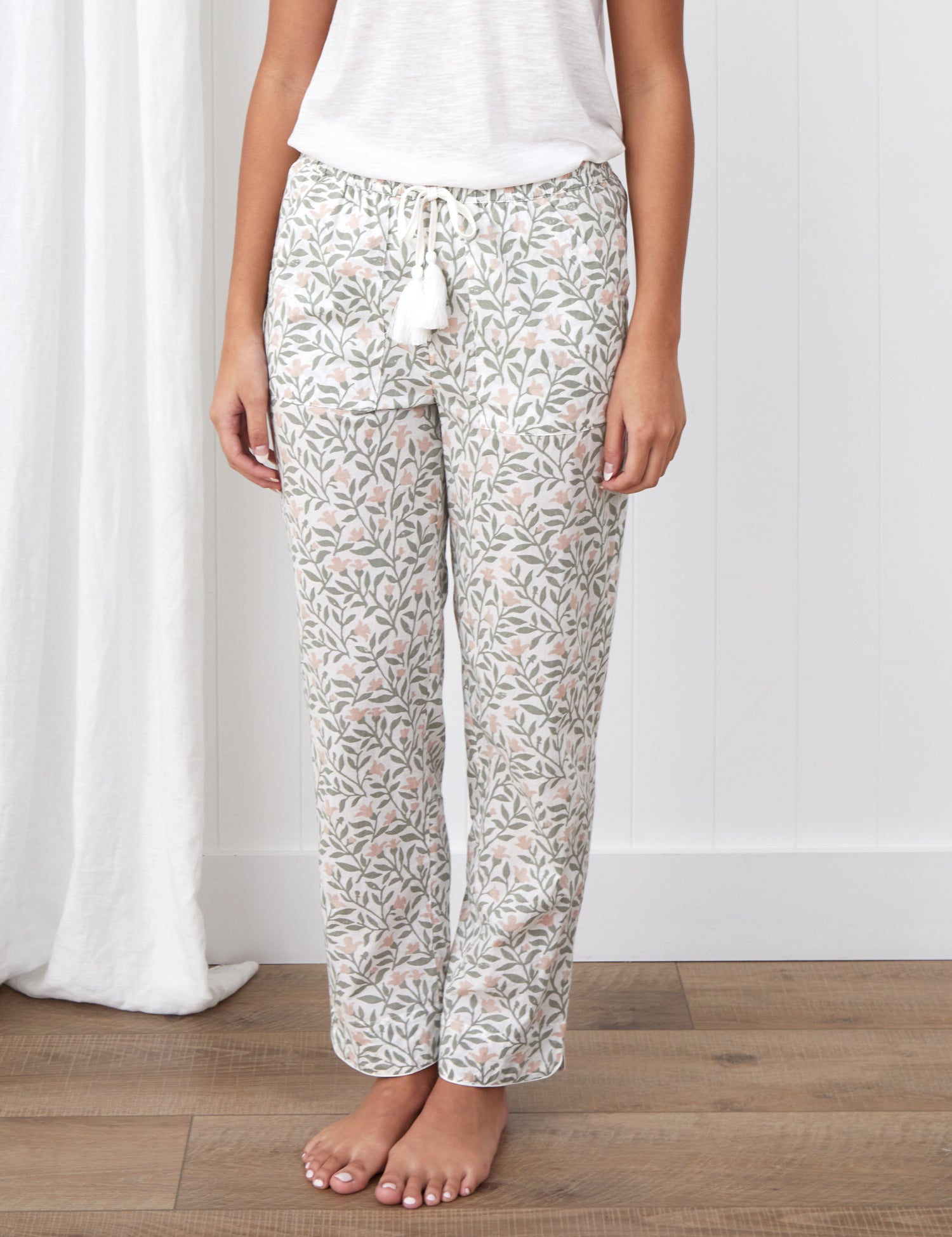 Lena PJ Pants | Pink Floral-1