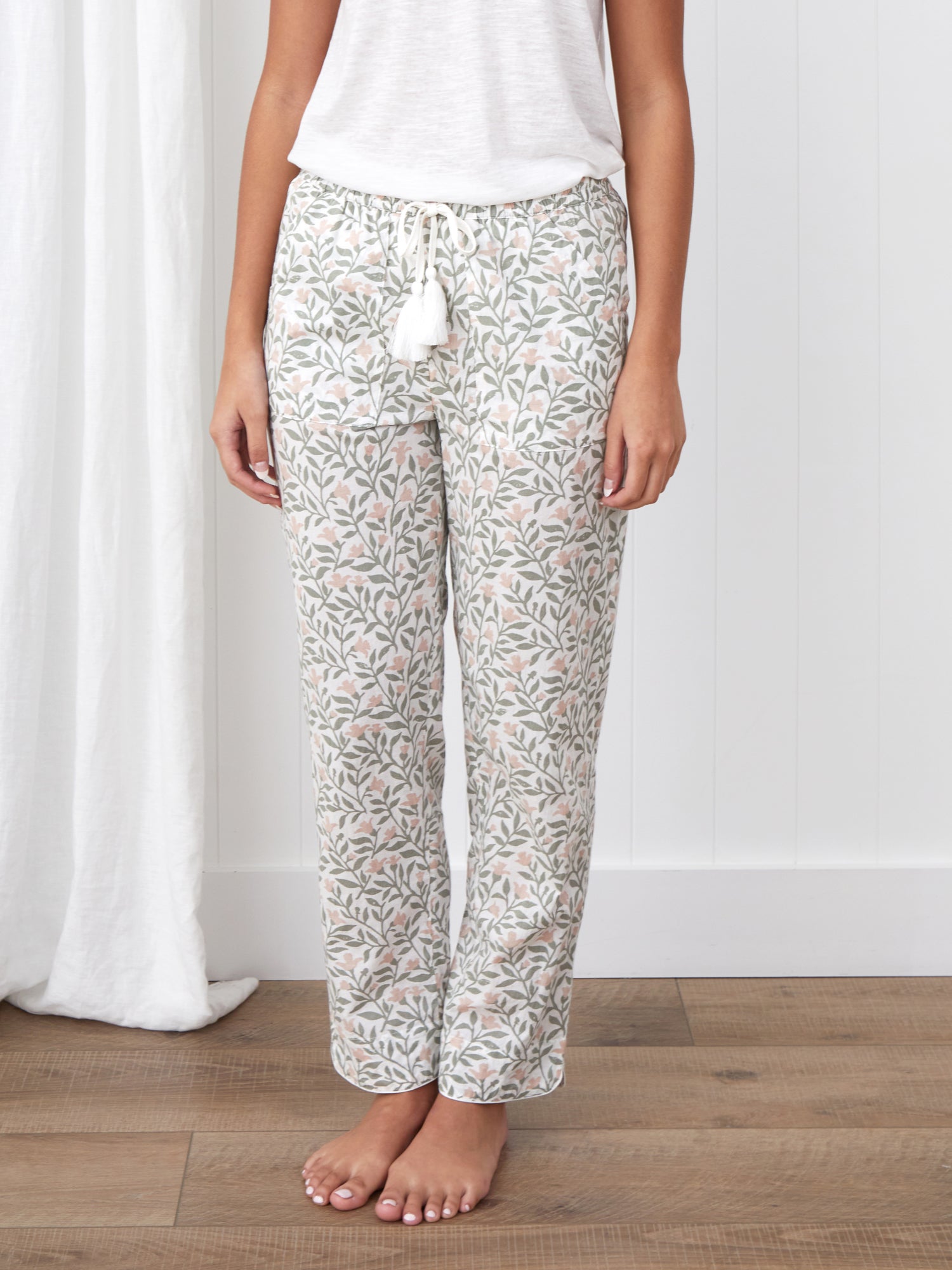 Lena PJ Pants | Pink Floral-1