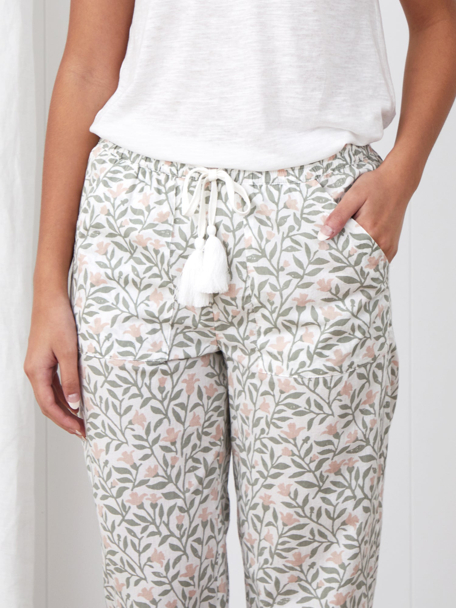 Lena PJ Pants | Pink Floral-3