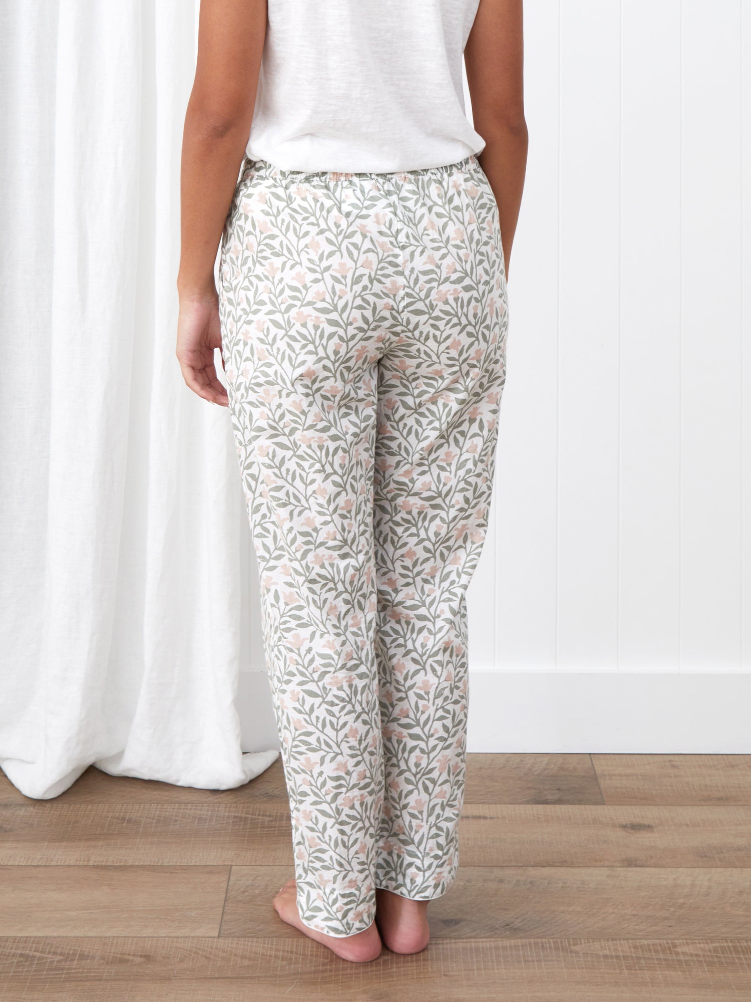 Lena PJ Pants | Pink Floral-4
