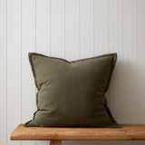 Lennon Large Square Cushion Cover | Olive-1