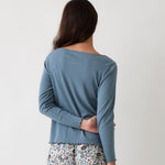 Libby Rib Knit Long Sleeve Tee | Blue-4