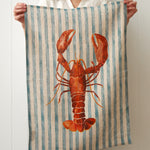 Lobster Linen Tea Towel | Multi-2