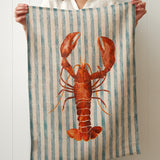 Lobster Linen Tea Towel | Multi-2