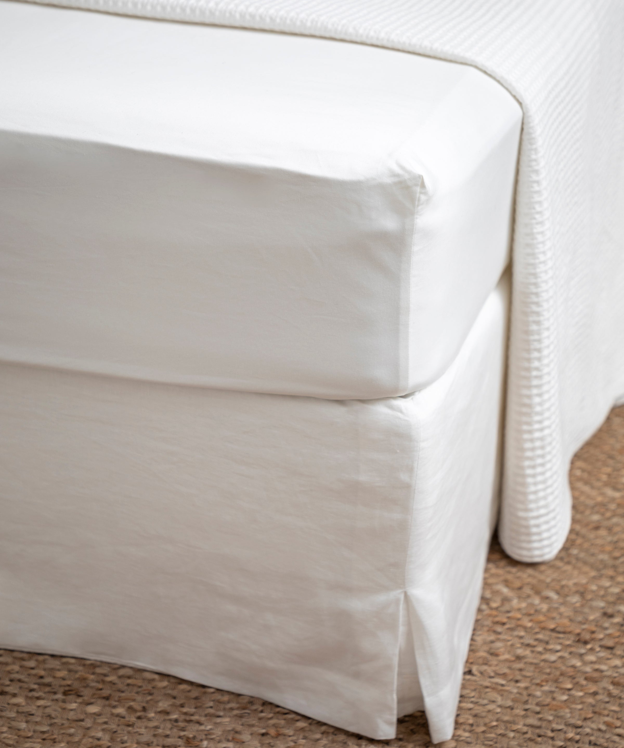 Loft Linen Bed Skirt | White-1