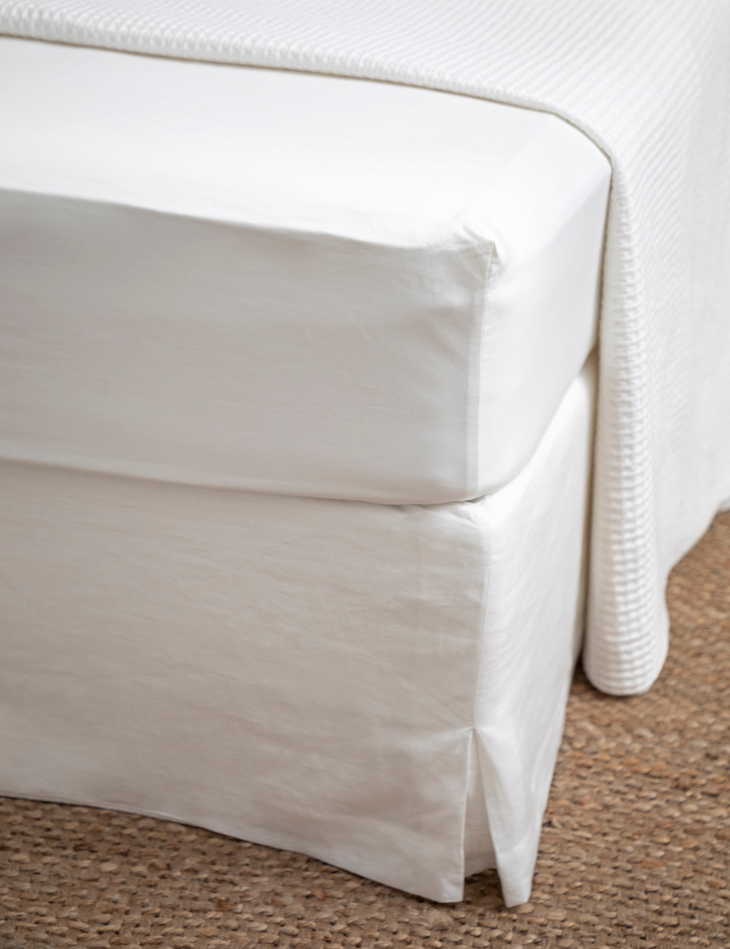 Loft Linen Bed Skirt | White-1