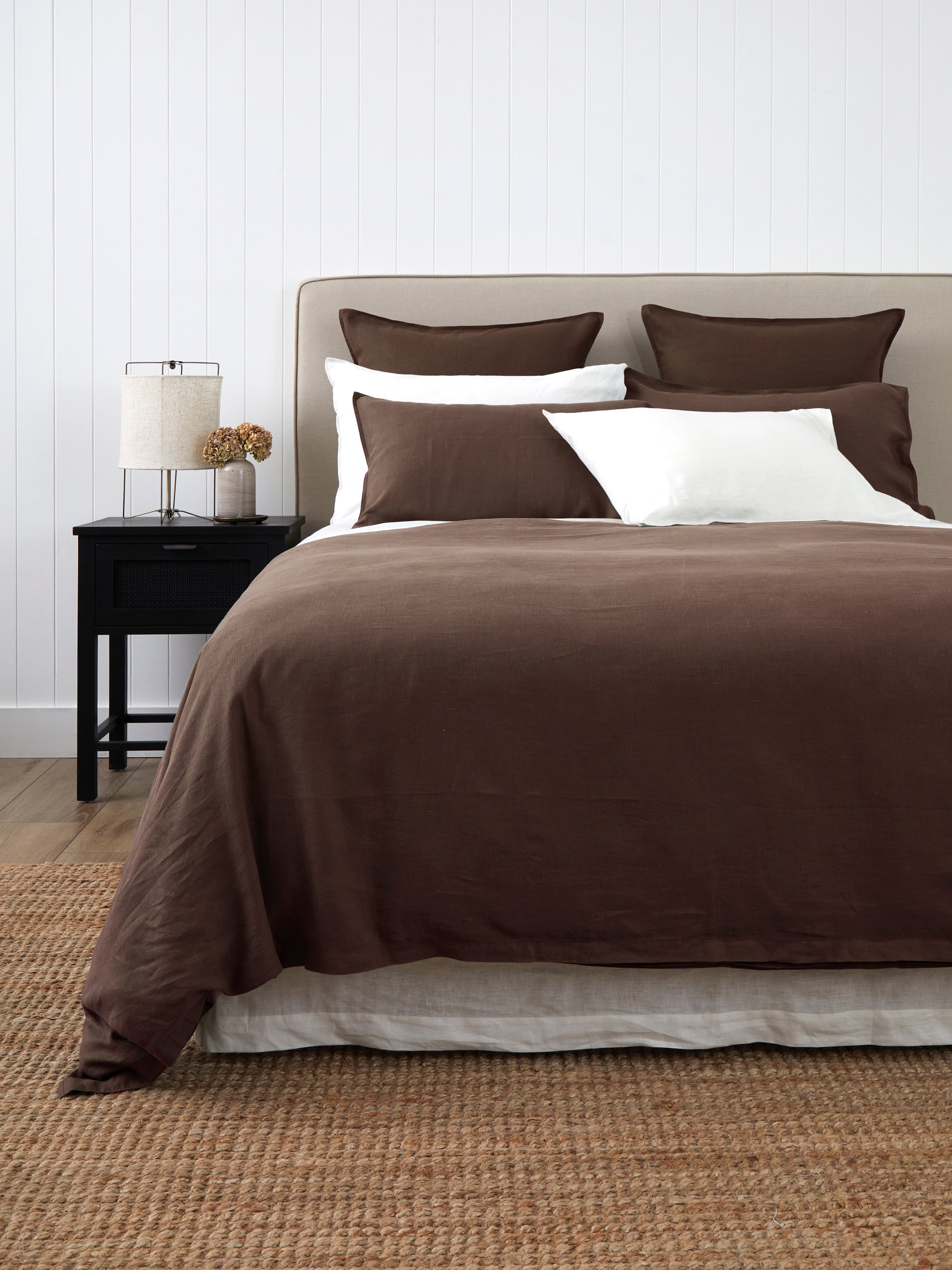 Loft Linen Duvet Cover Set in Cocoa | Cocoa-1