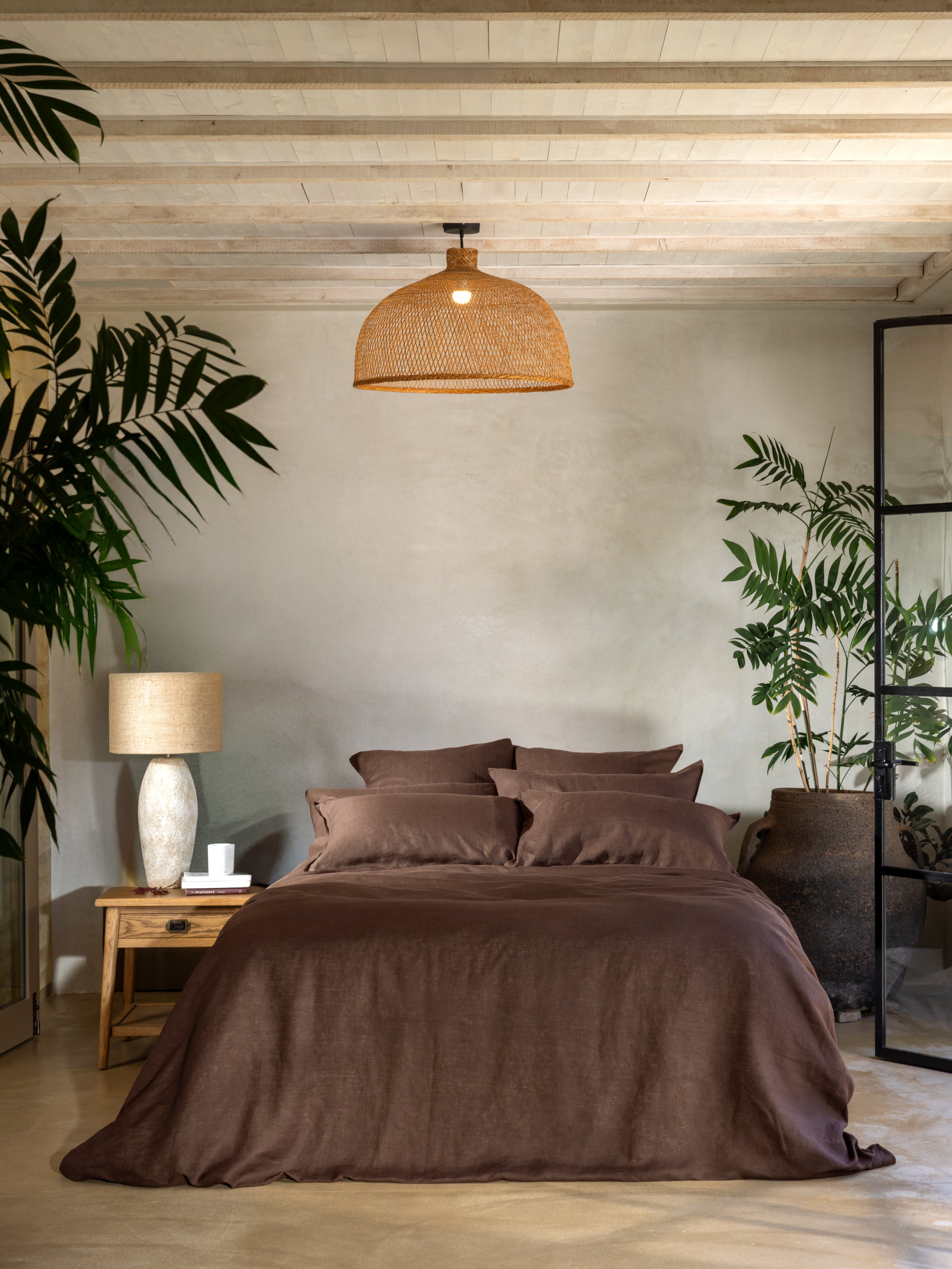 Loft Linen Duvet Cover Set in Cocoa | Cocoa-5