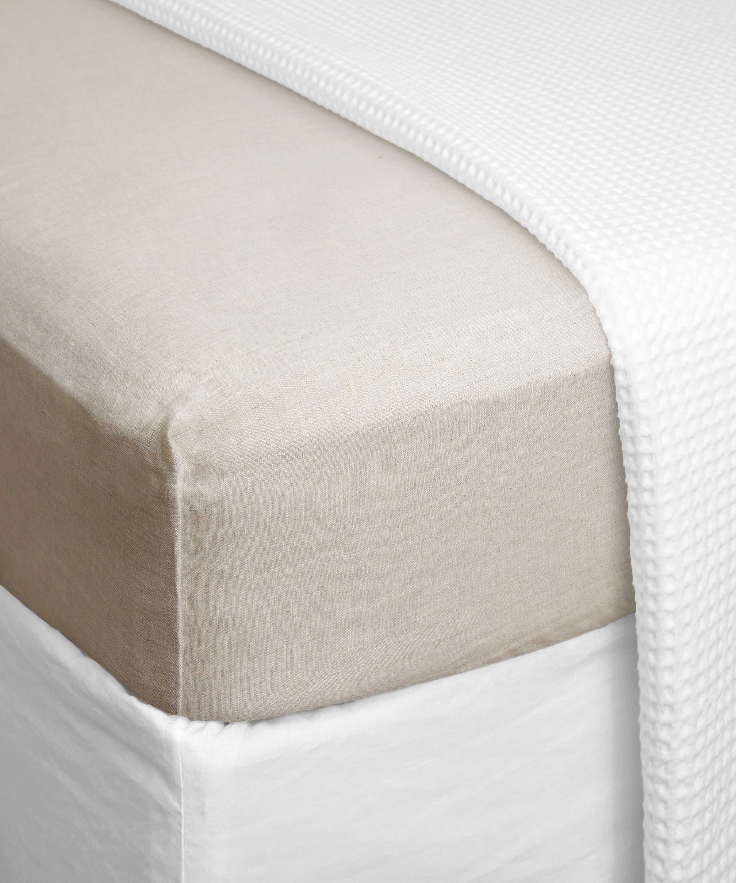 Loft Linen Fitted Sheet | Natural-1