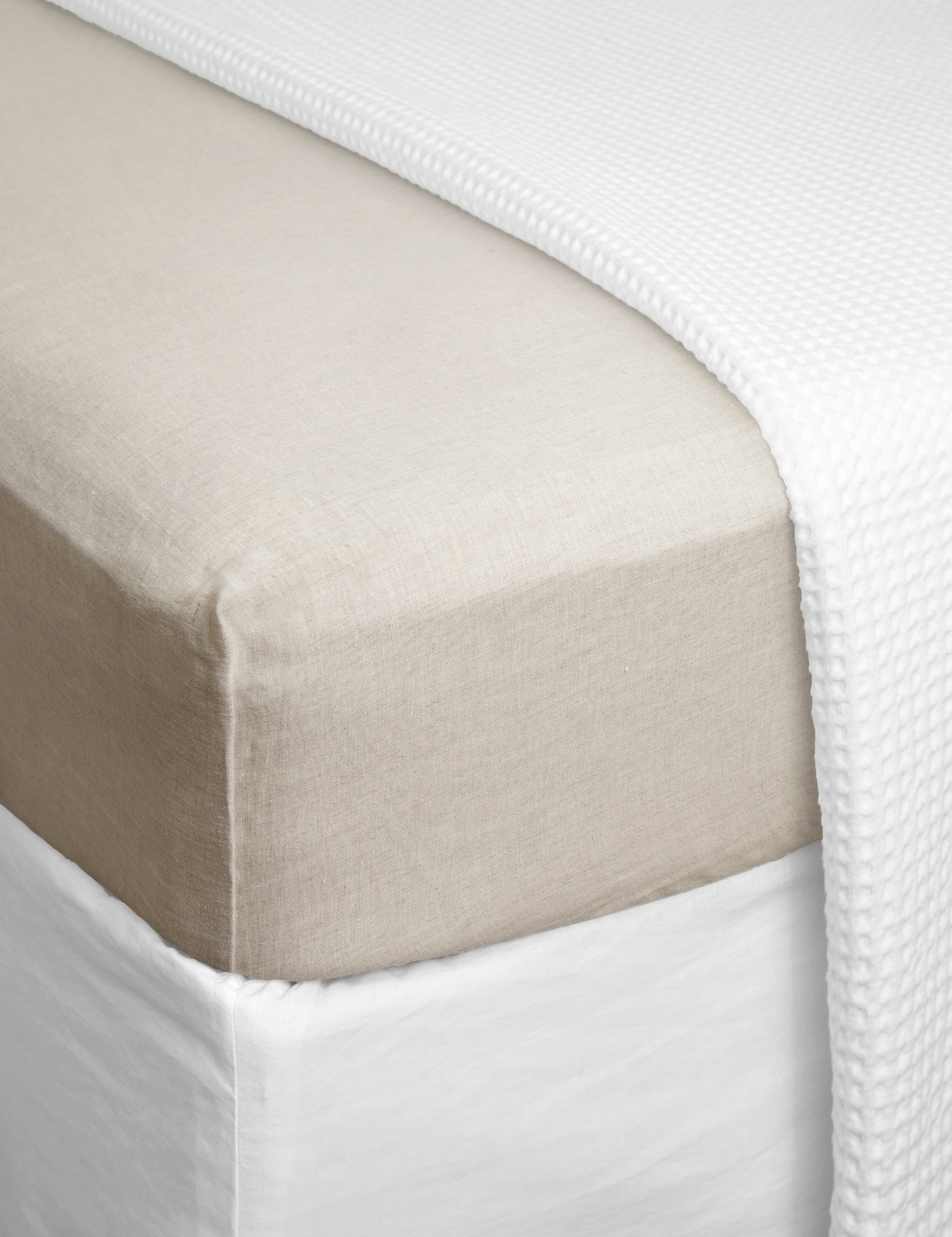 Loft Linen Fitted Sheet | Natural-1