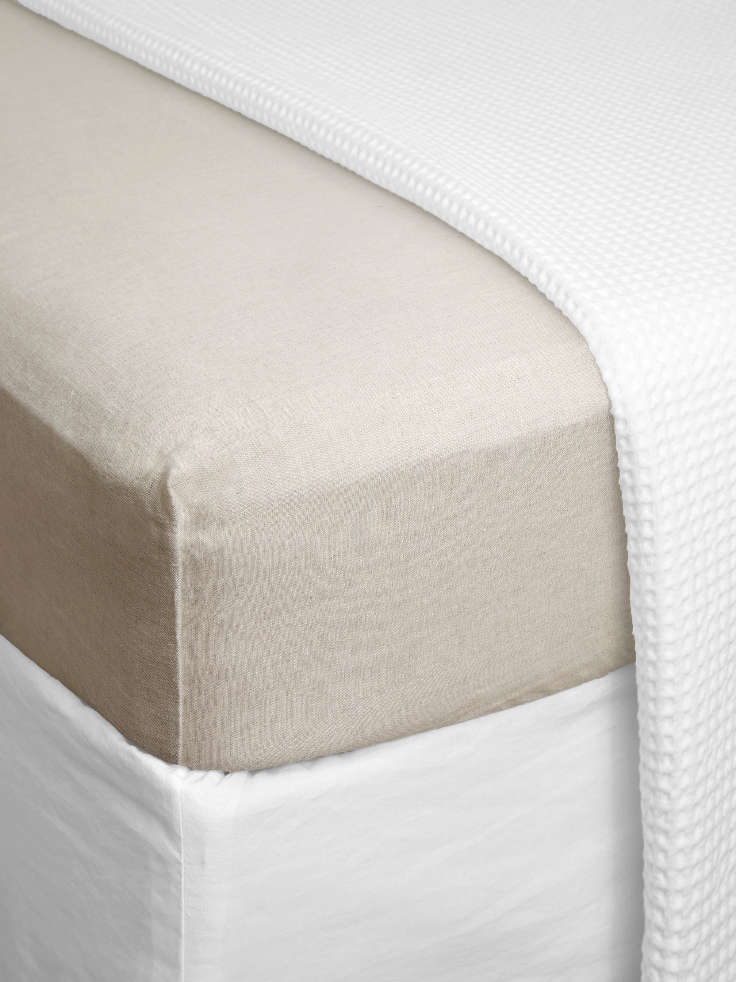 Loft Linen Fitted Sheet | Natural-1
