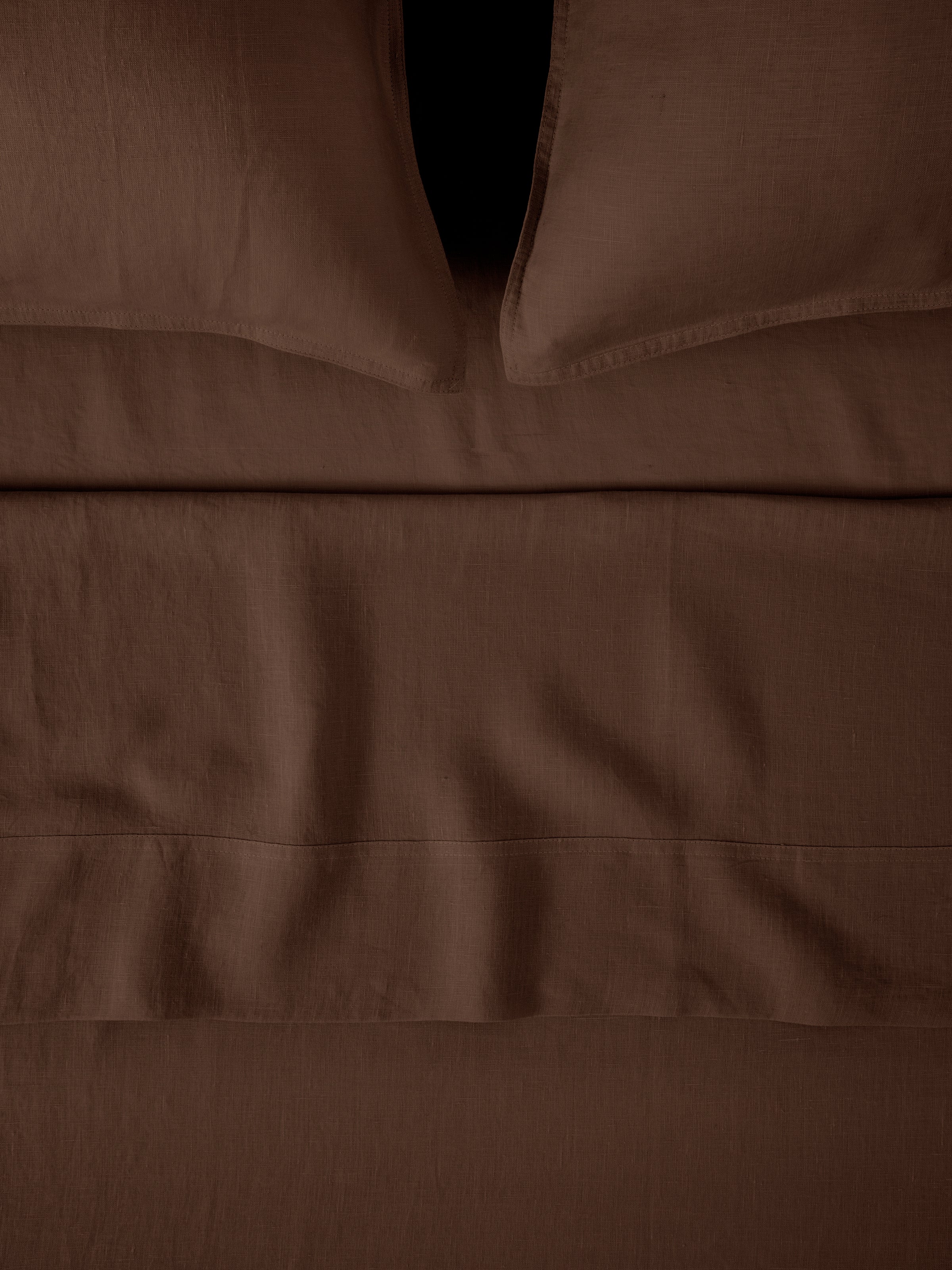 Loft Linen Flat Sheet in Cocoa | Cocoa-1