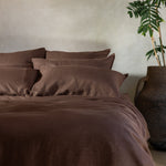 Loft Linen Flat Sheet in Cocoa | Cocoa-2