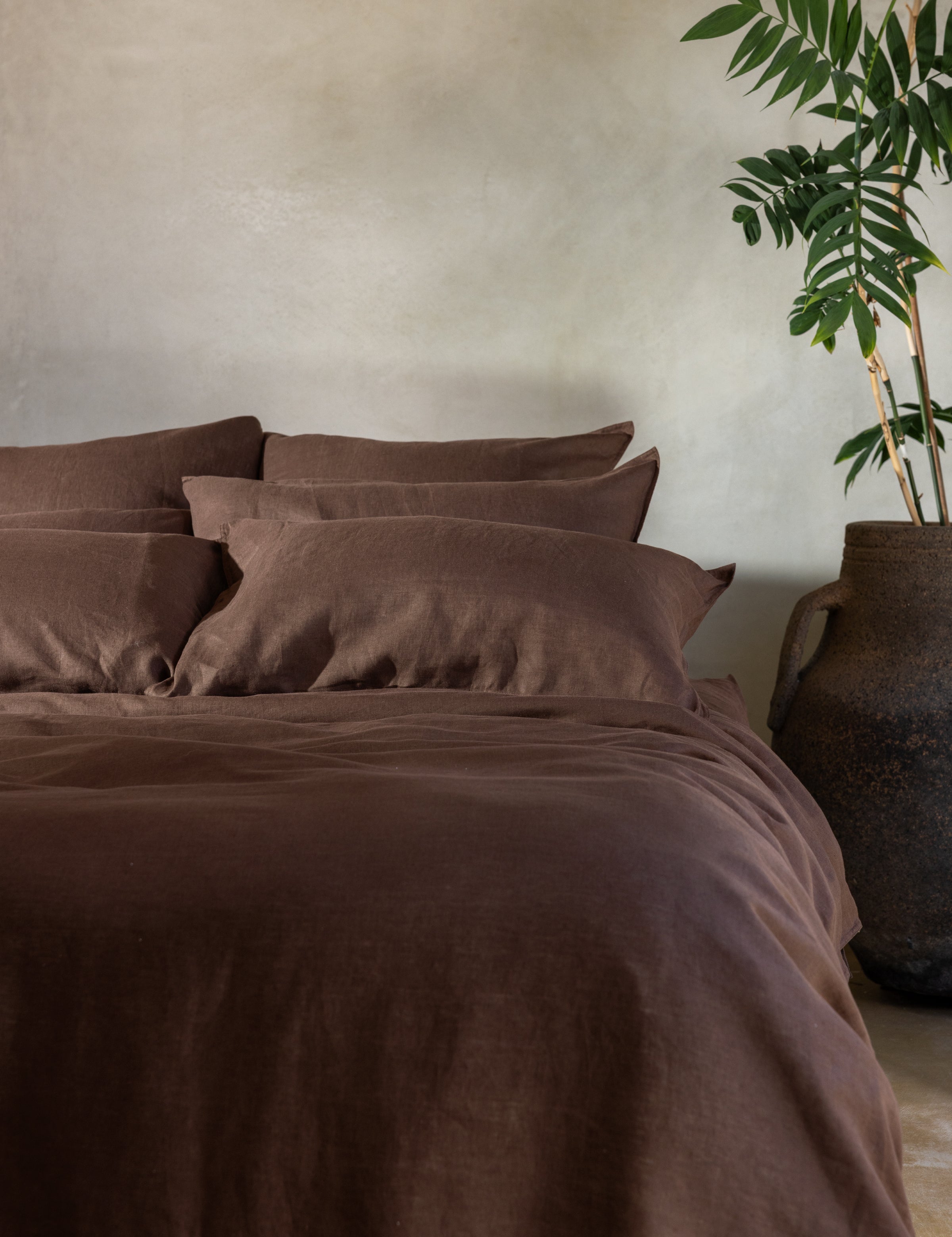 Loft Linen Flat Sheet in Cocoa | Cocoa-2