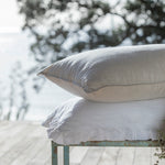 Loft Linen Frill Pillowcase Set | White-2