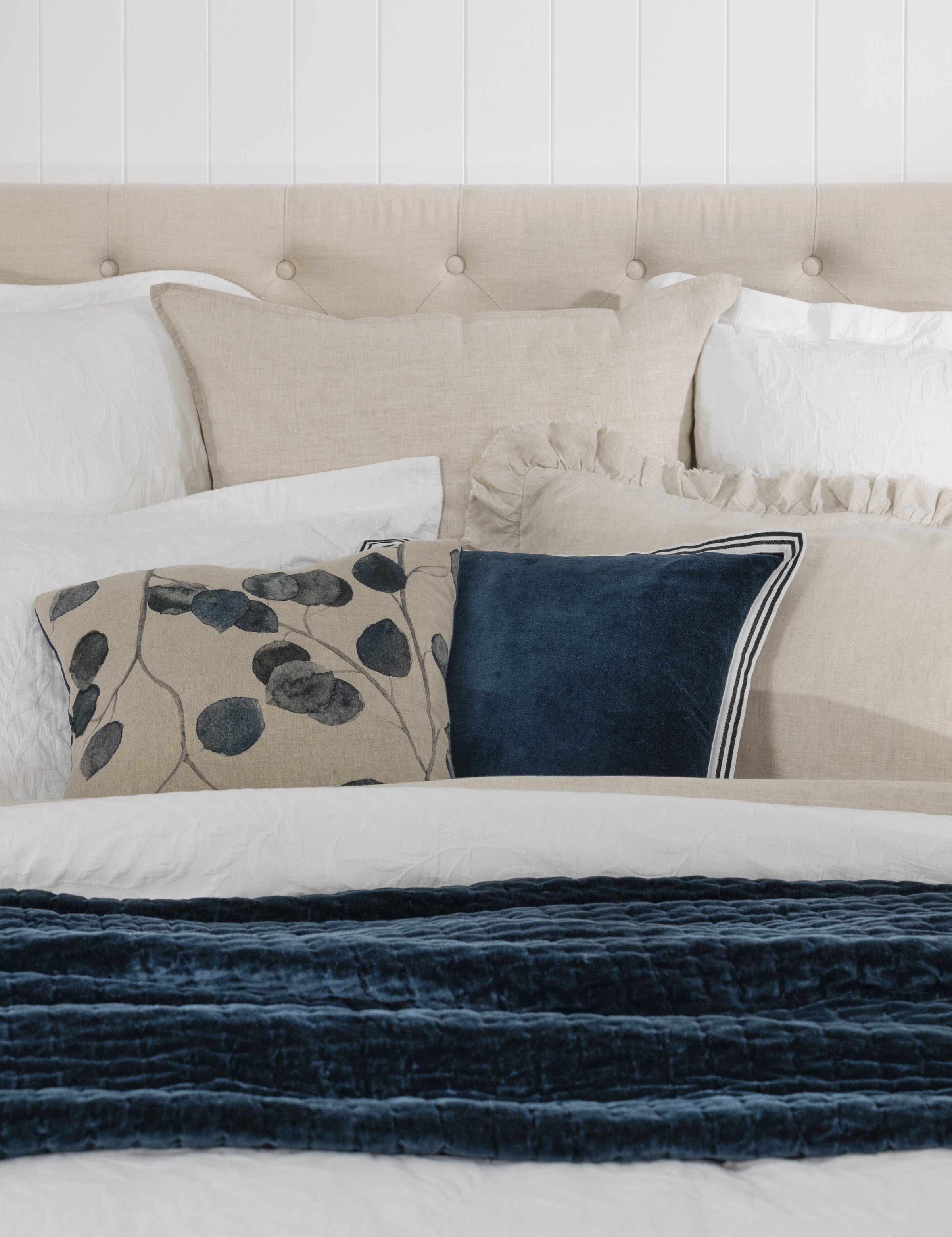 Loft Linen Frill Pillowcase Set in Natural | Natural-2