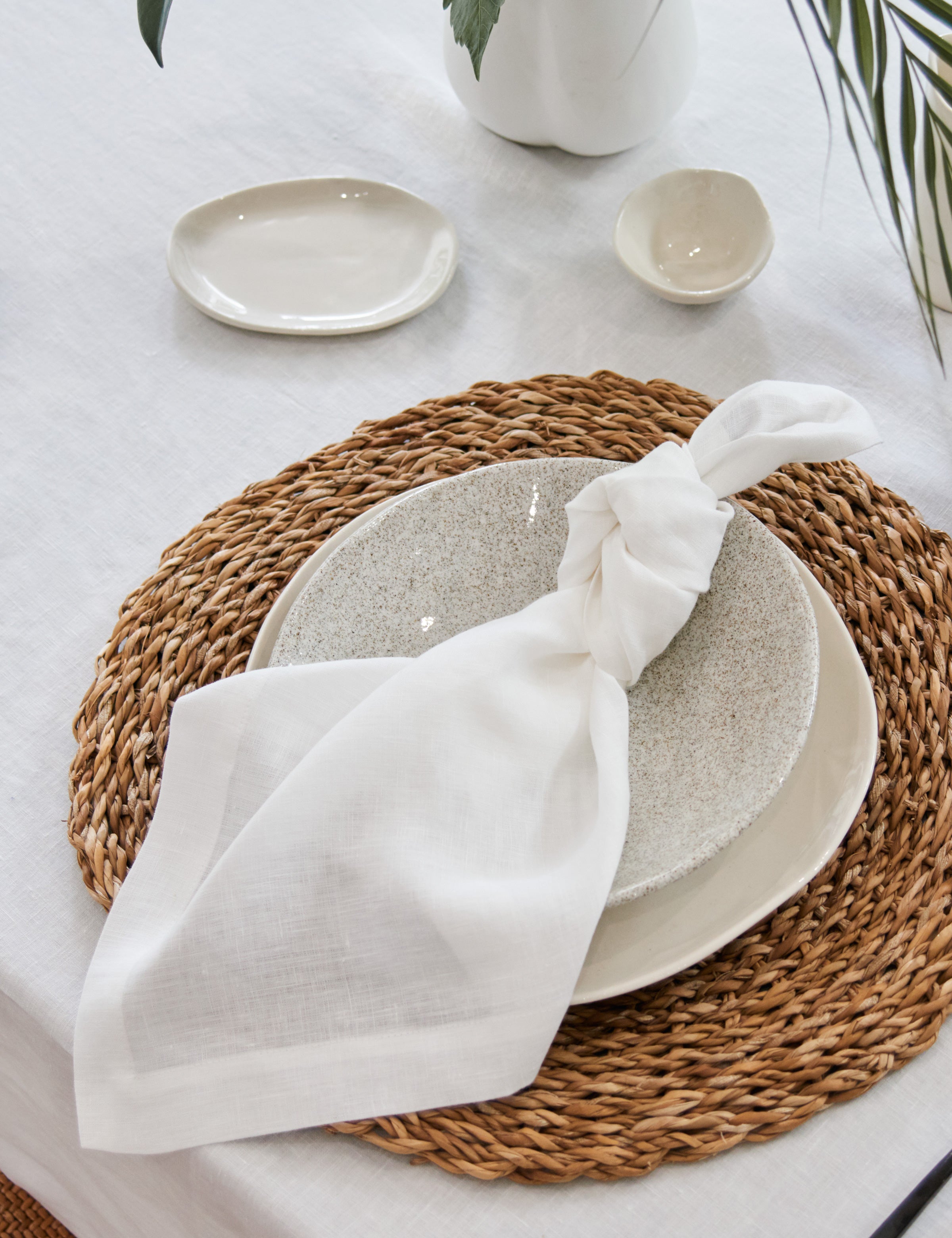 Loft Linen Napkin Set of 4 | White-2