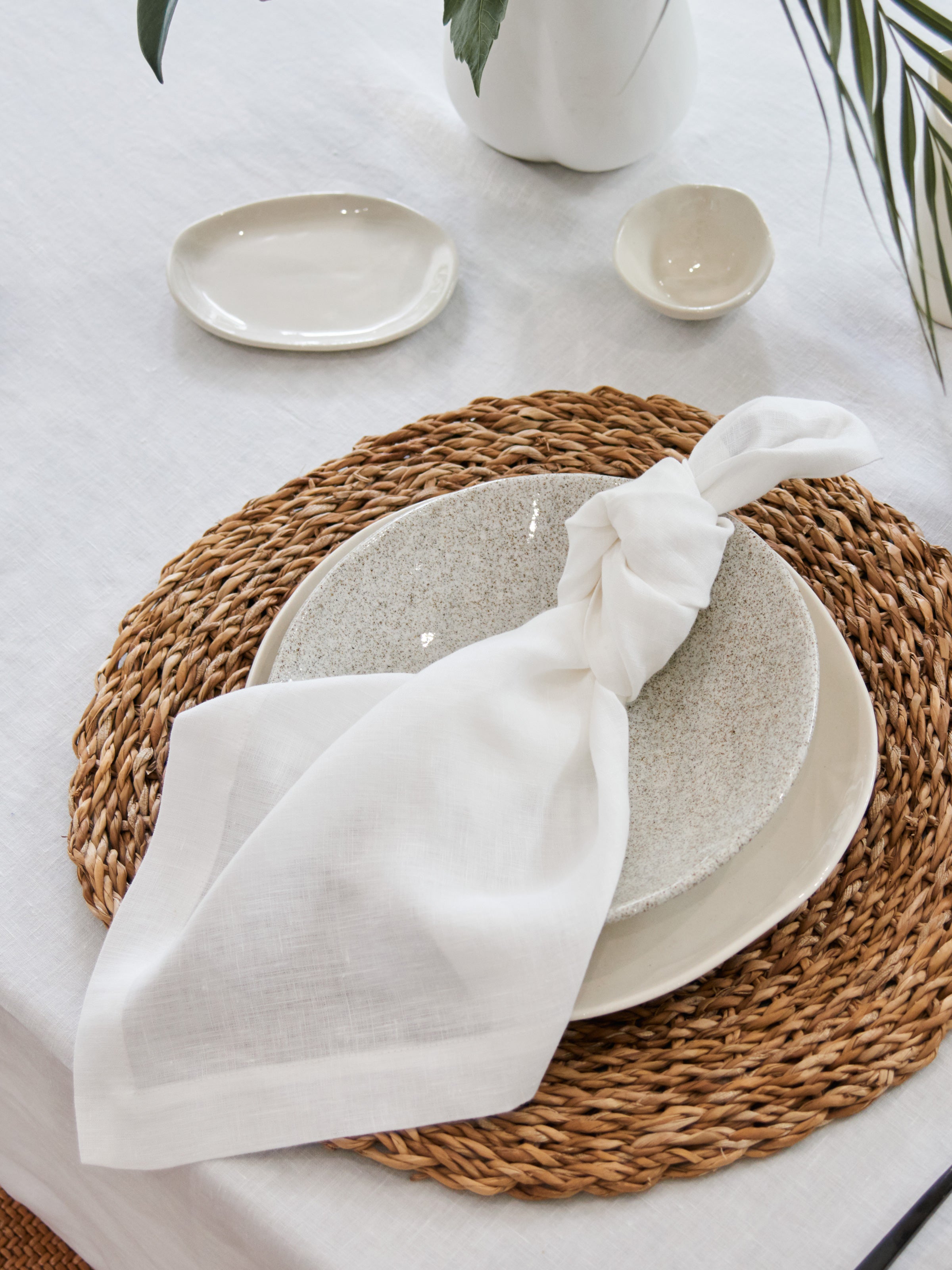 Loft Linen Napkin Set of 4 | White-2
