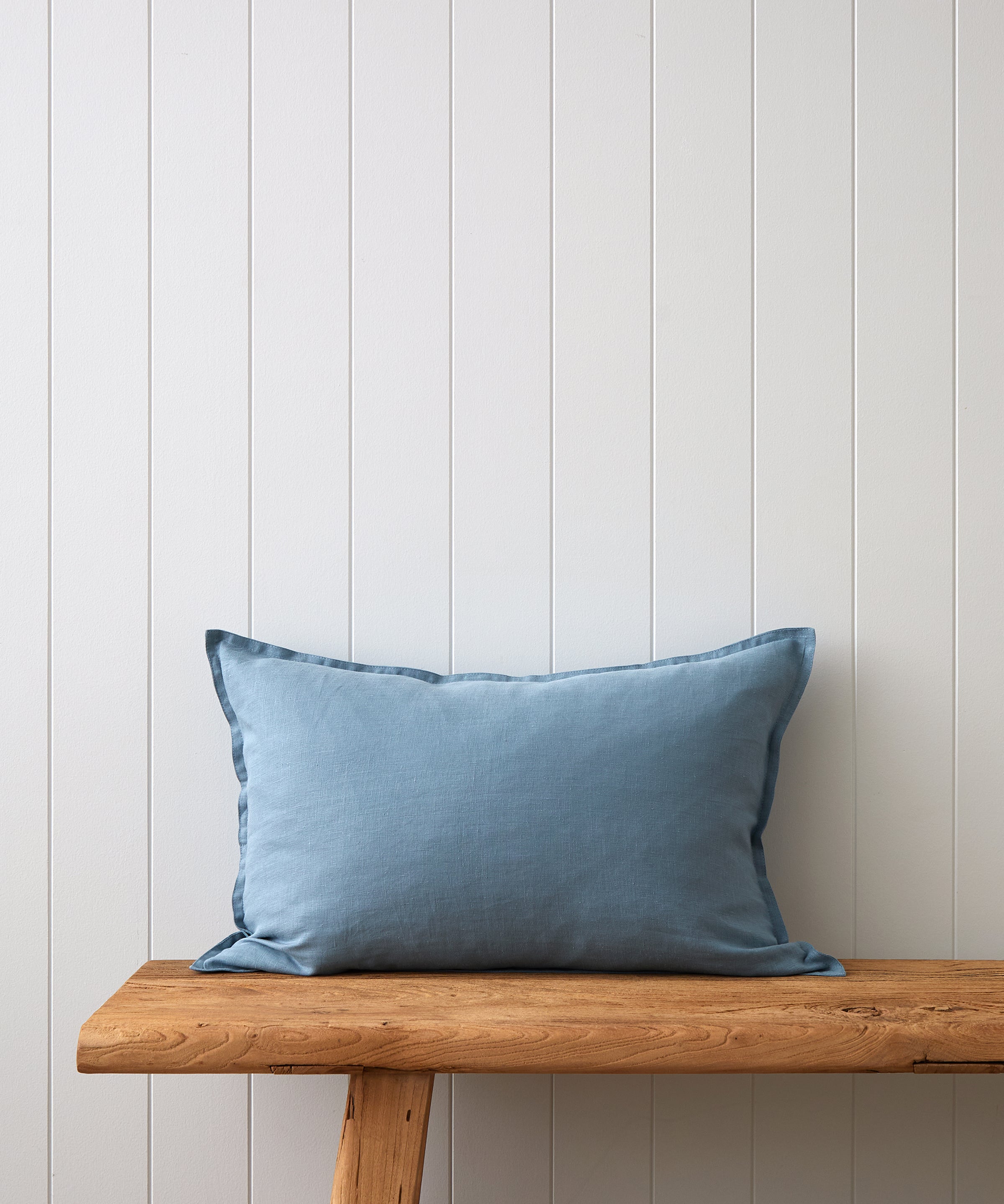 Loft Linen Rectangle Cushion Cover in Coast Blue | Coast Blue-1