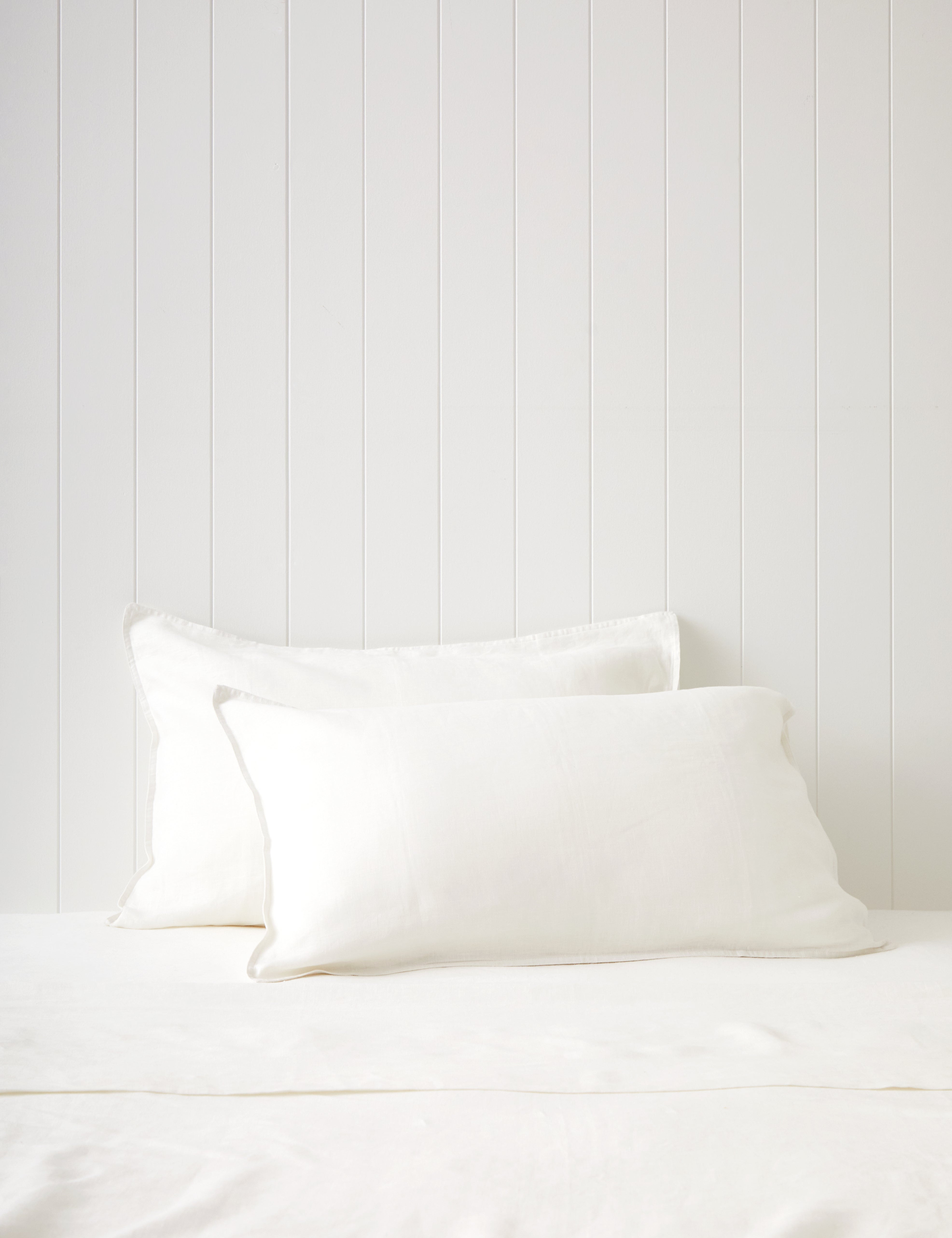 Loft Linen Standard Pillowcase Set | White-1