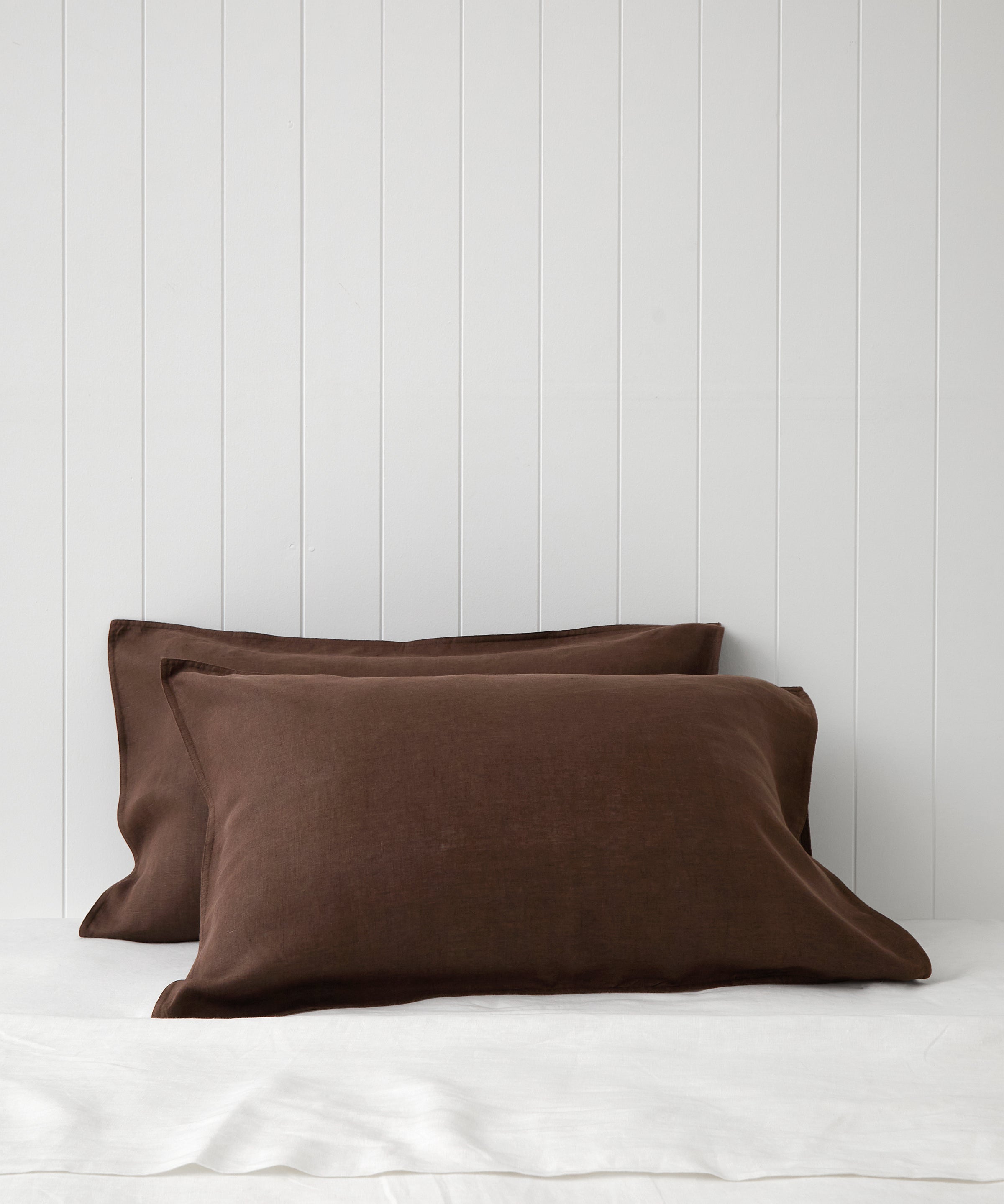 Loft Linen Standard Pillowcase Set in Cocoa | Cocoa-1