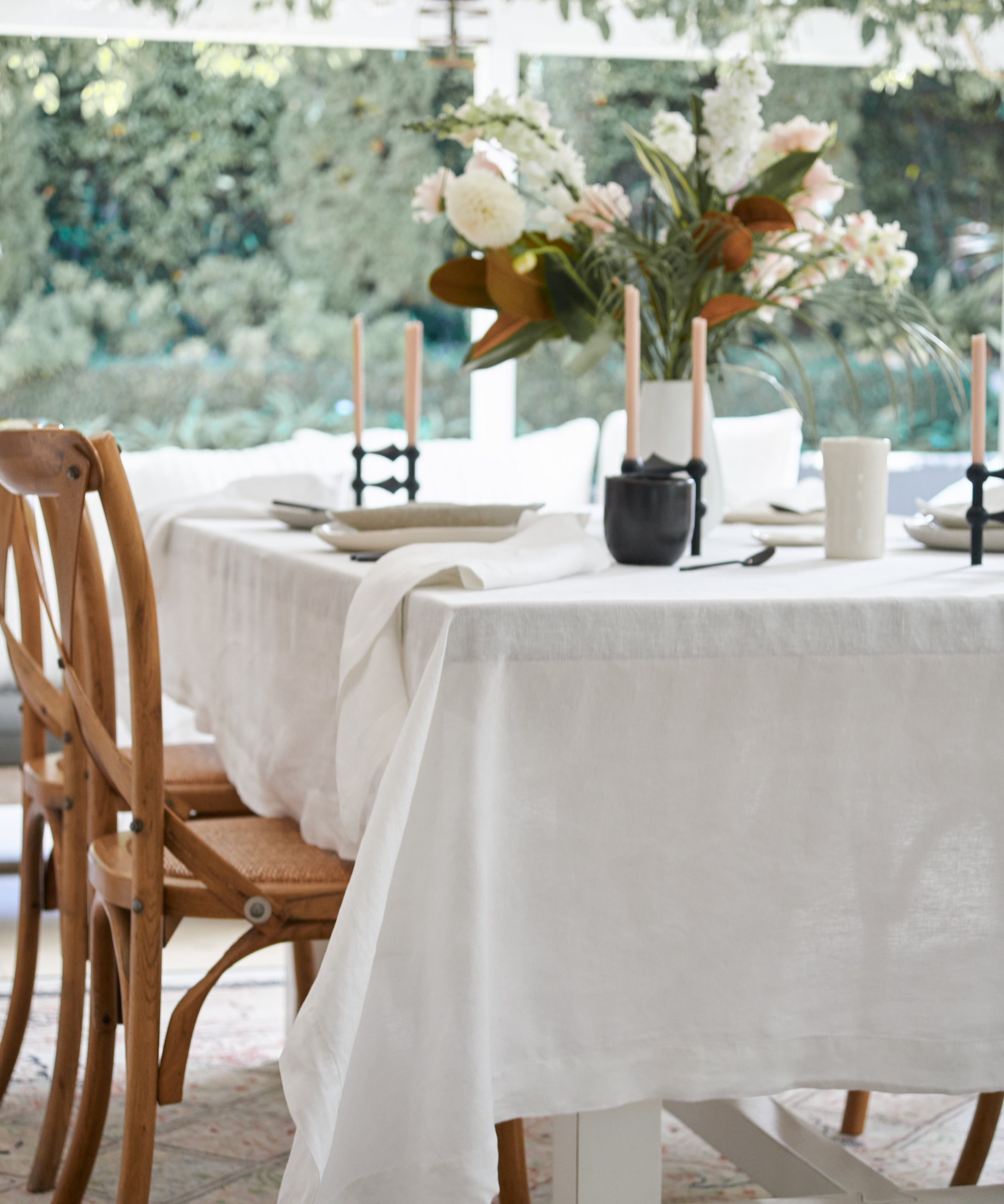 Loft Linen Tablecloth | White-2