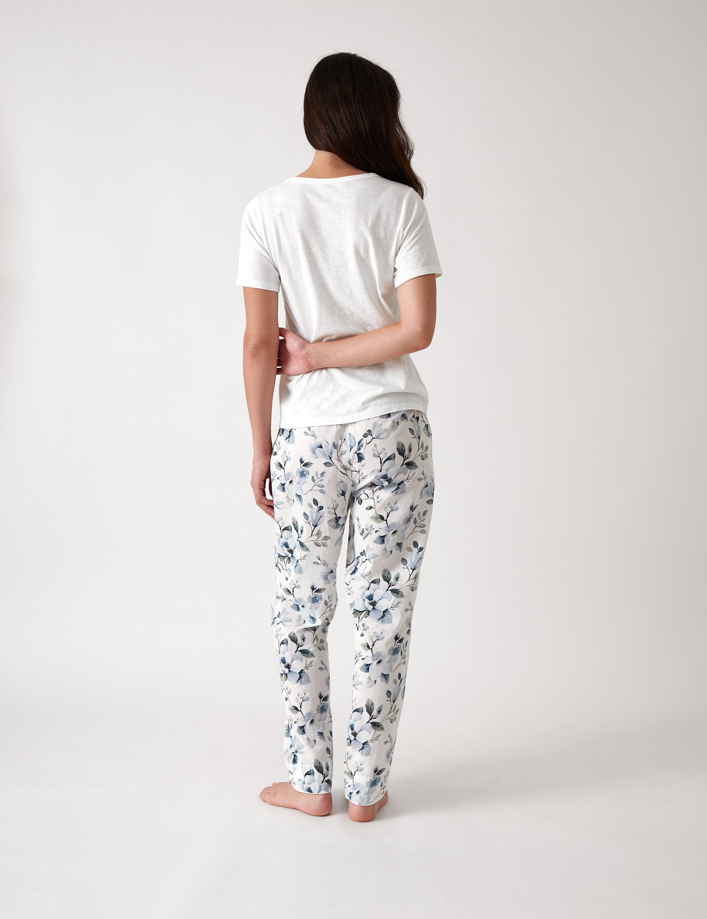 Magalie PJ Pants | Blue Floral-4