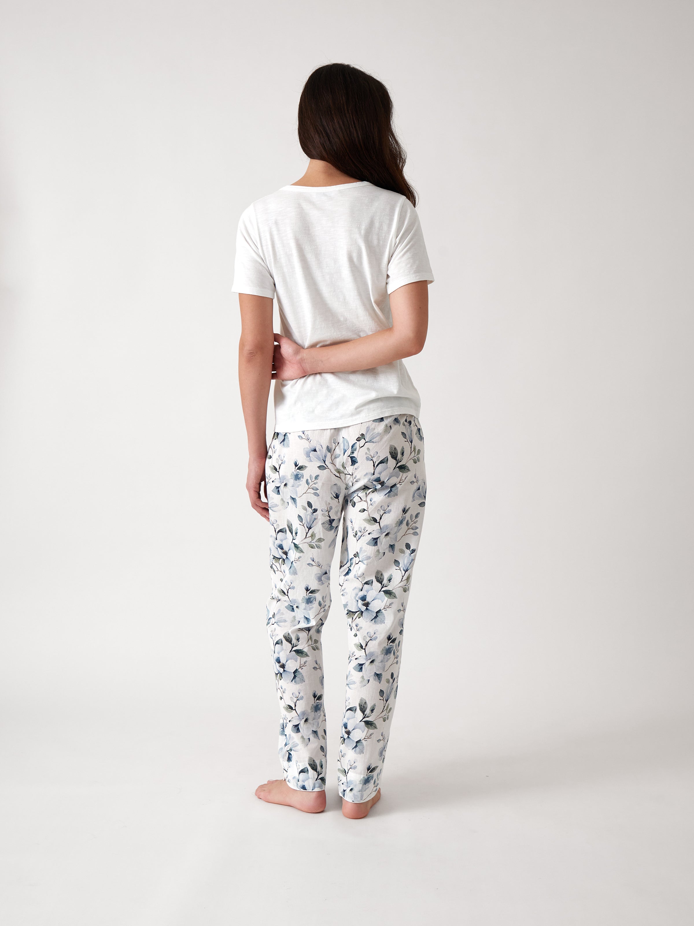 Magalie PJ Pants | Blue Floral-4