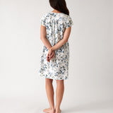 Magalie Pintuck Nightie | Blue Floral-4