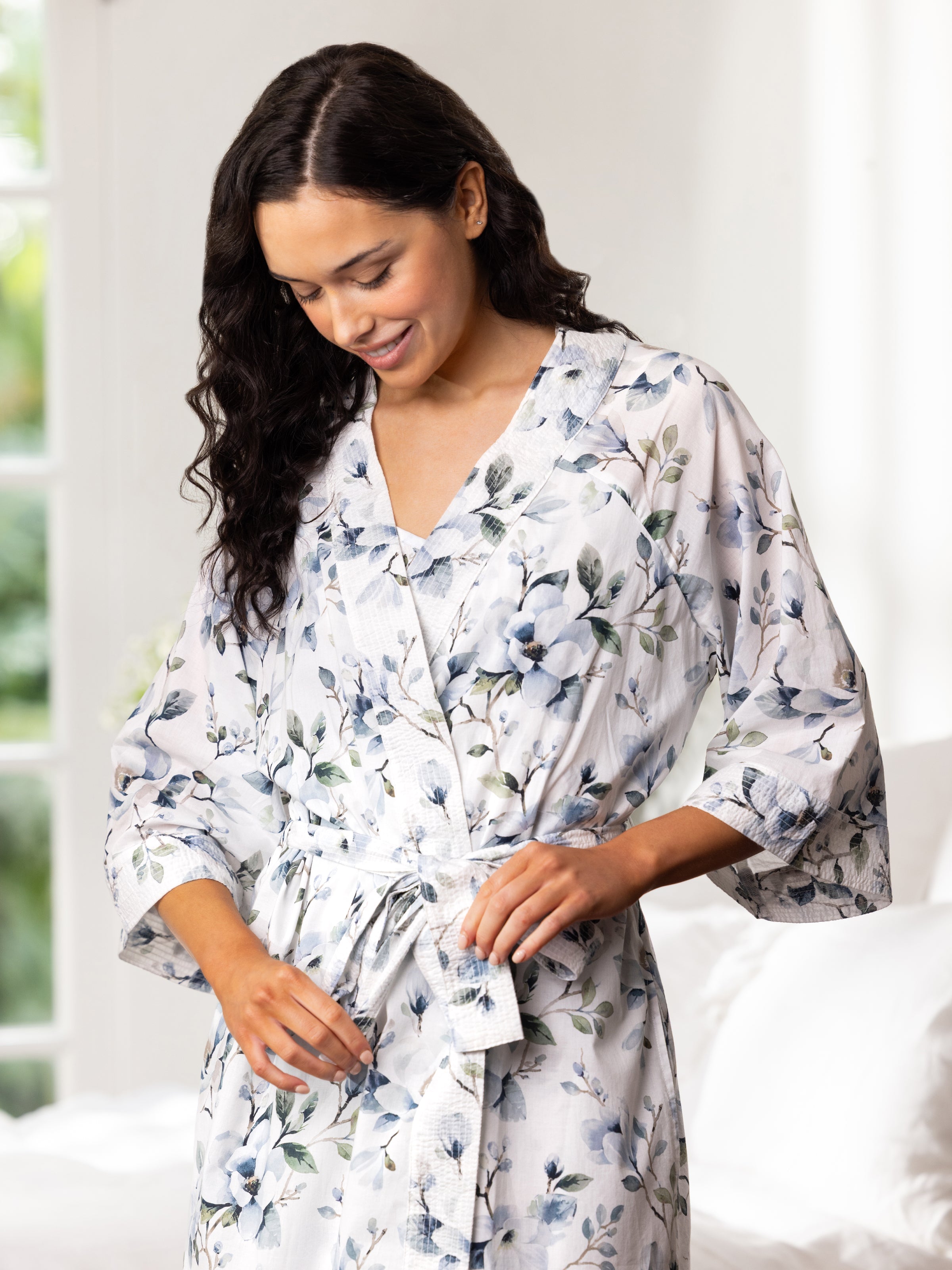 Magalie Robe | Blue Floral-5