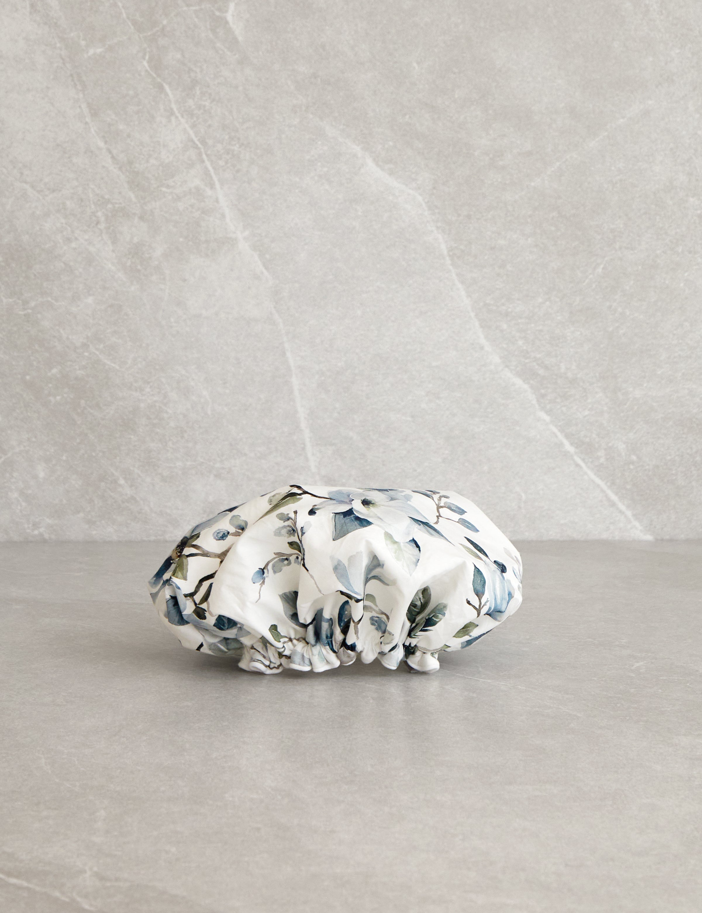Magalie Shower Cap | Blue Floral-1