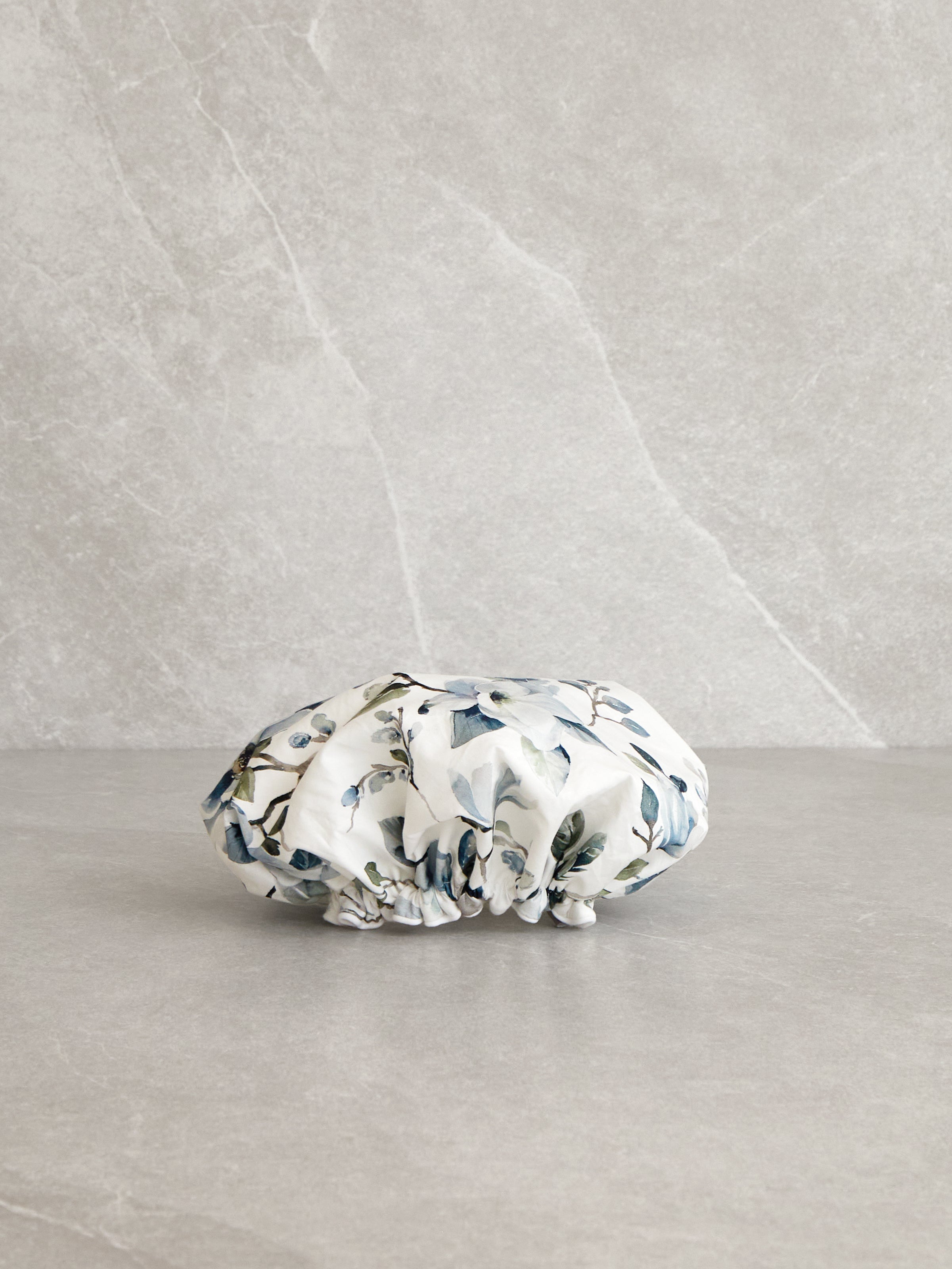 Magalie Shower Cap | Blue Floral-1