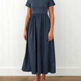 Malta Poplin Dress | Ink-1