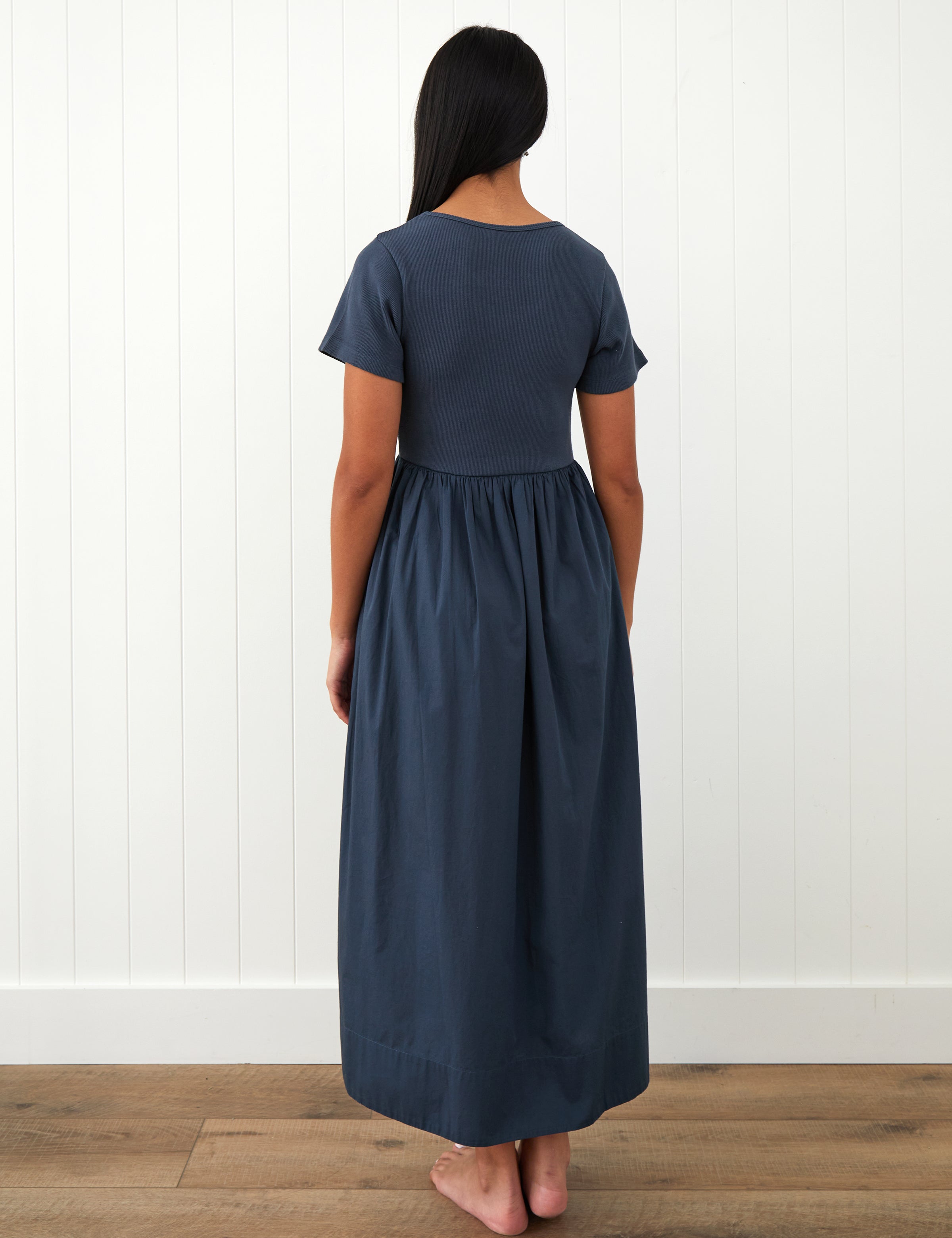 Malta Poplin Dress | Ink-4