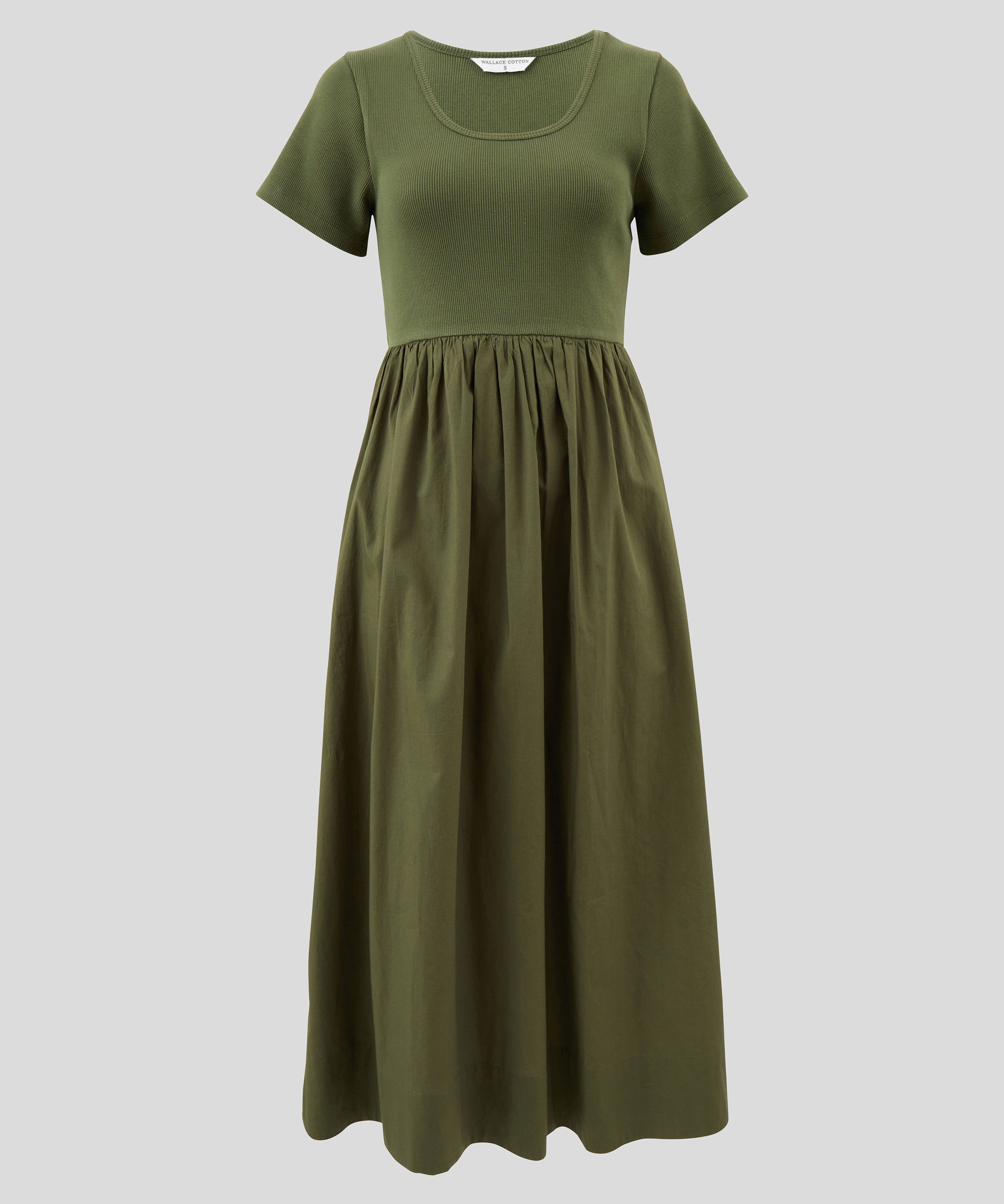 Malta Poplin Dress | Olive-2