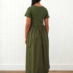 Malta Poplin Dress | Olive-4