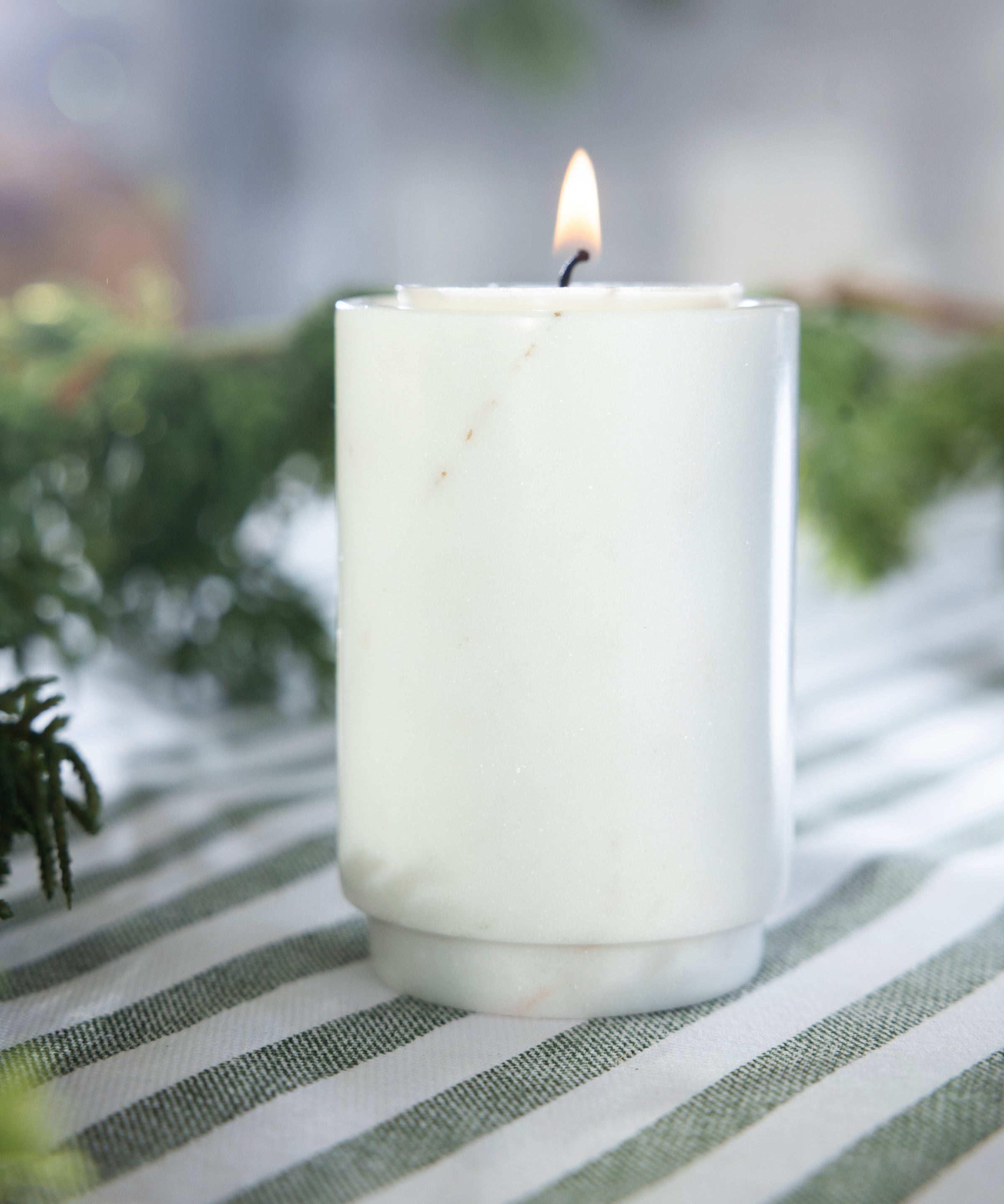 Marble Tea Light Holder | White-2