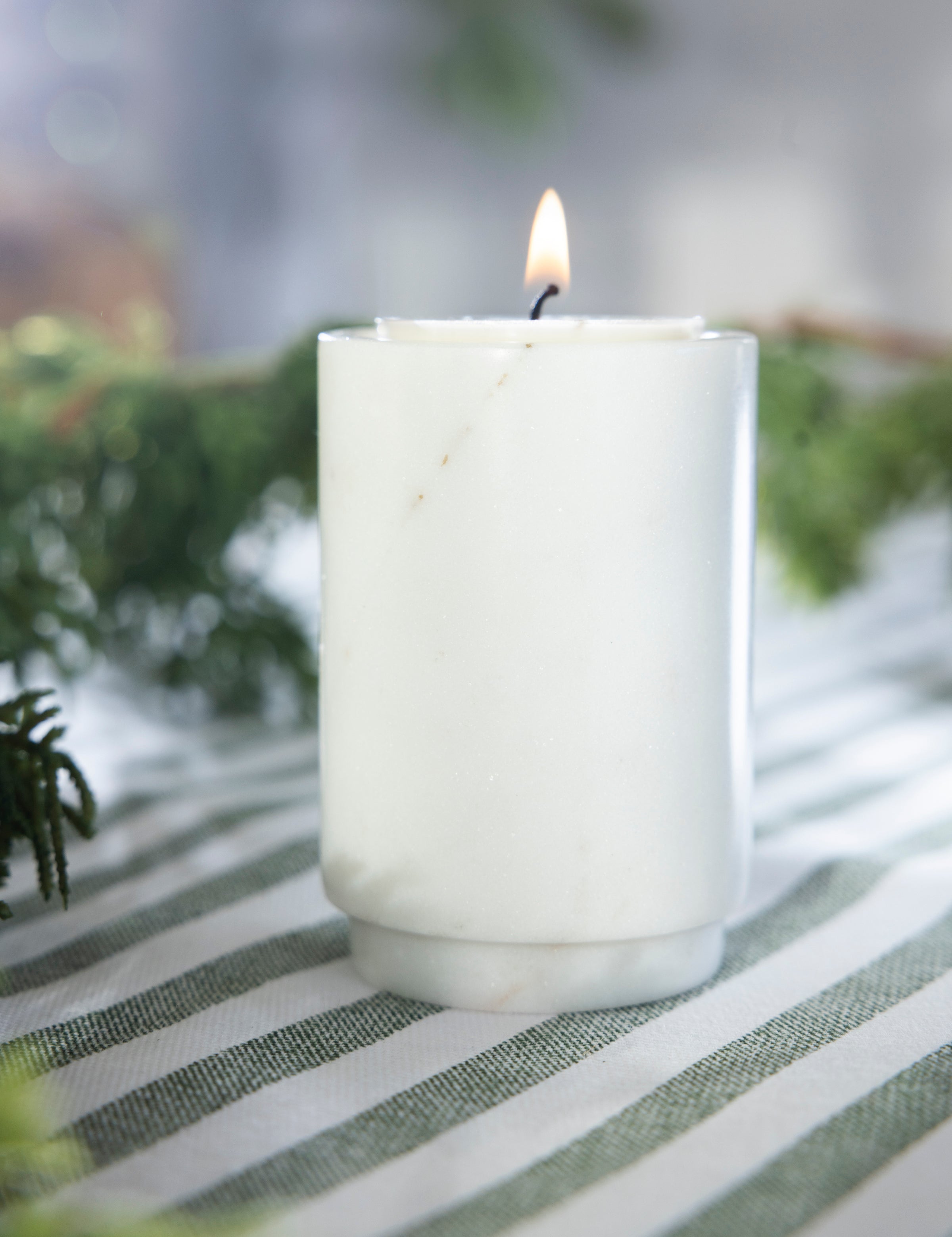 Marble Tea Light Holder | White-2