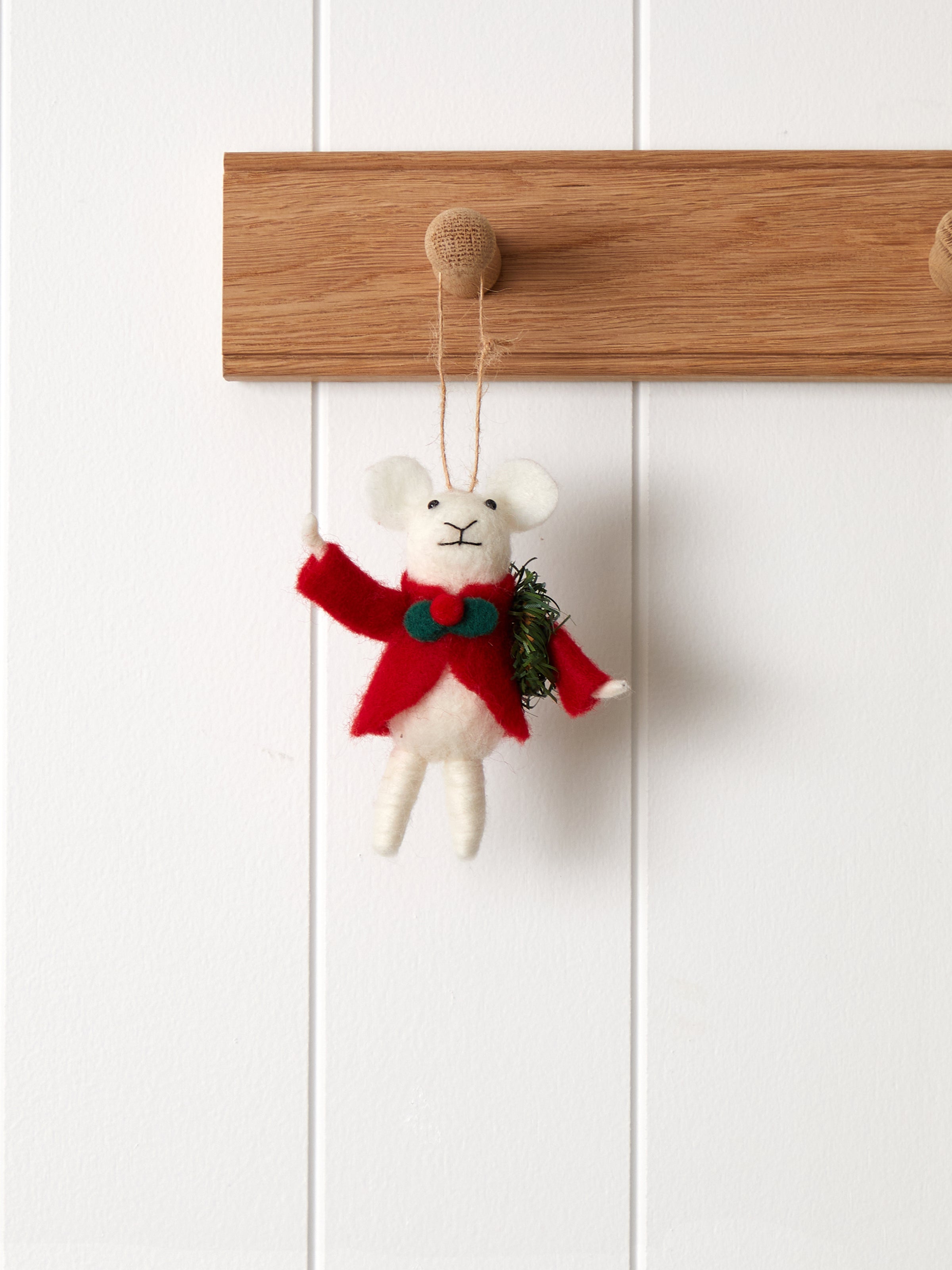 Master Mouse Wool Decoration | Red-1
