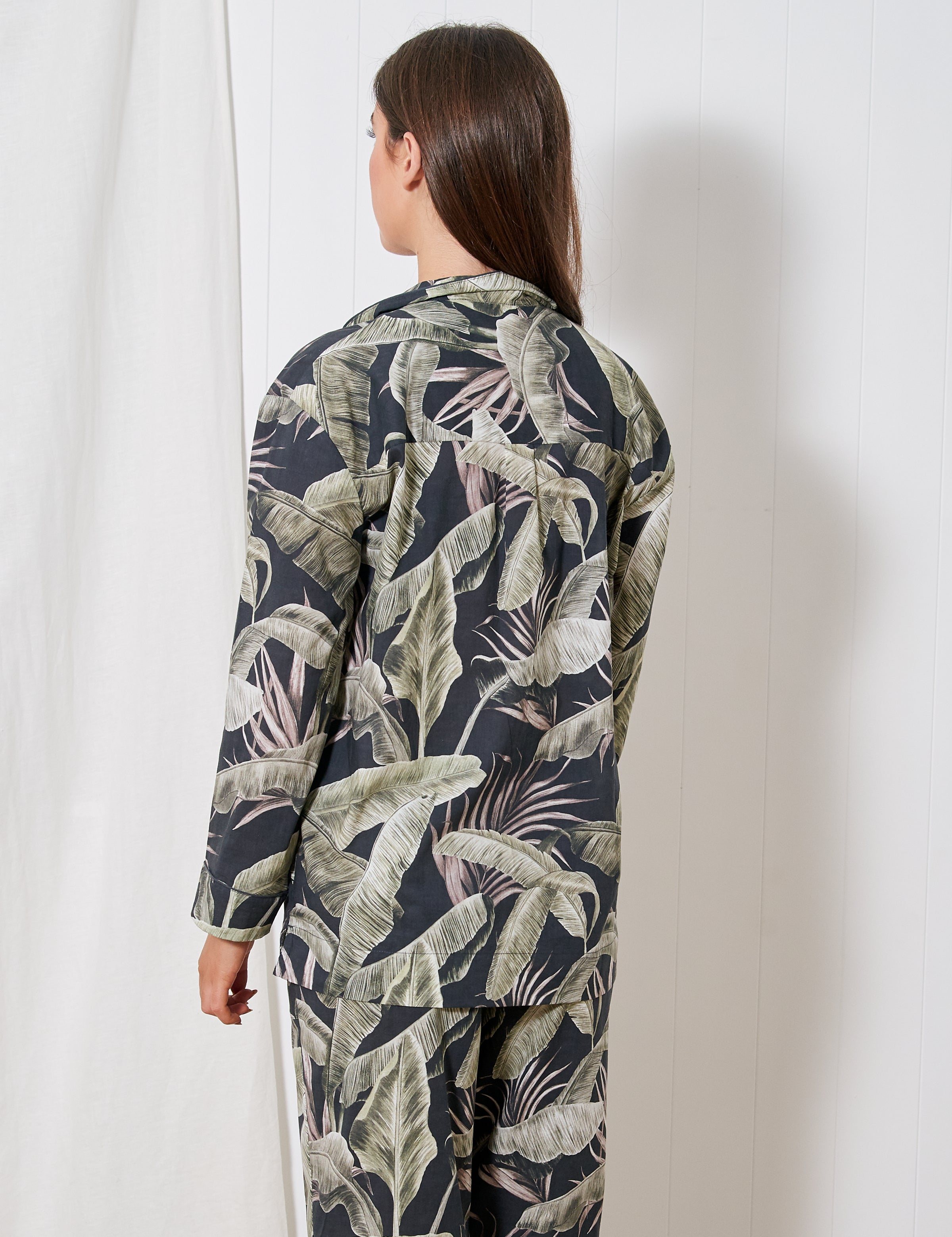 Mira Long Sleeve PJ Shirt | Leaf-4