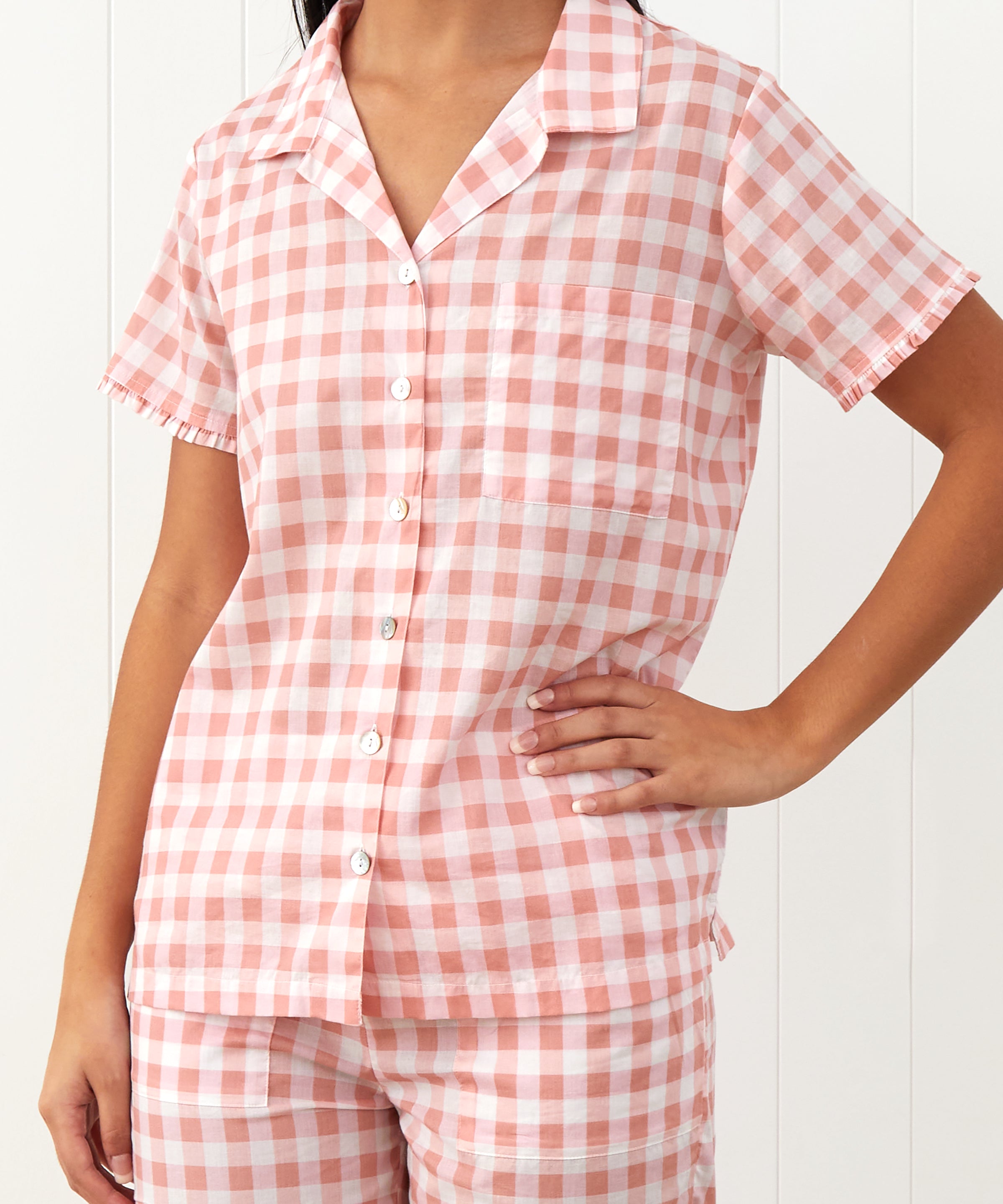 Molly PJ Shirt | Pink Gingham-3