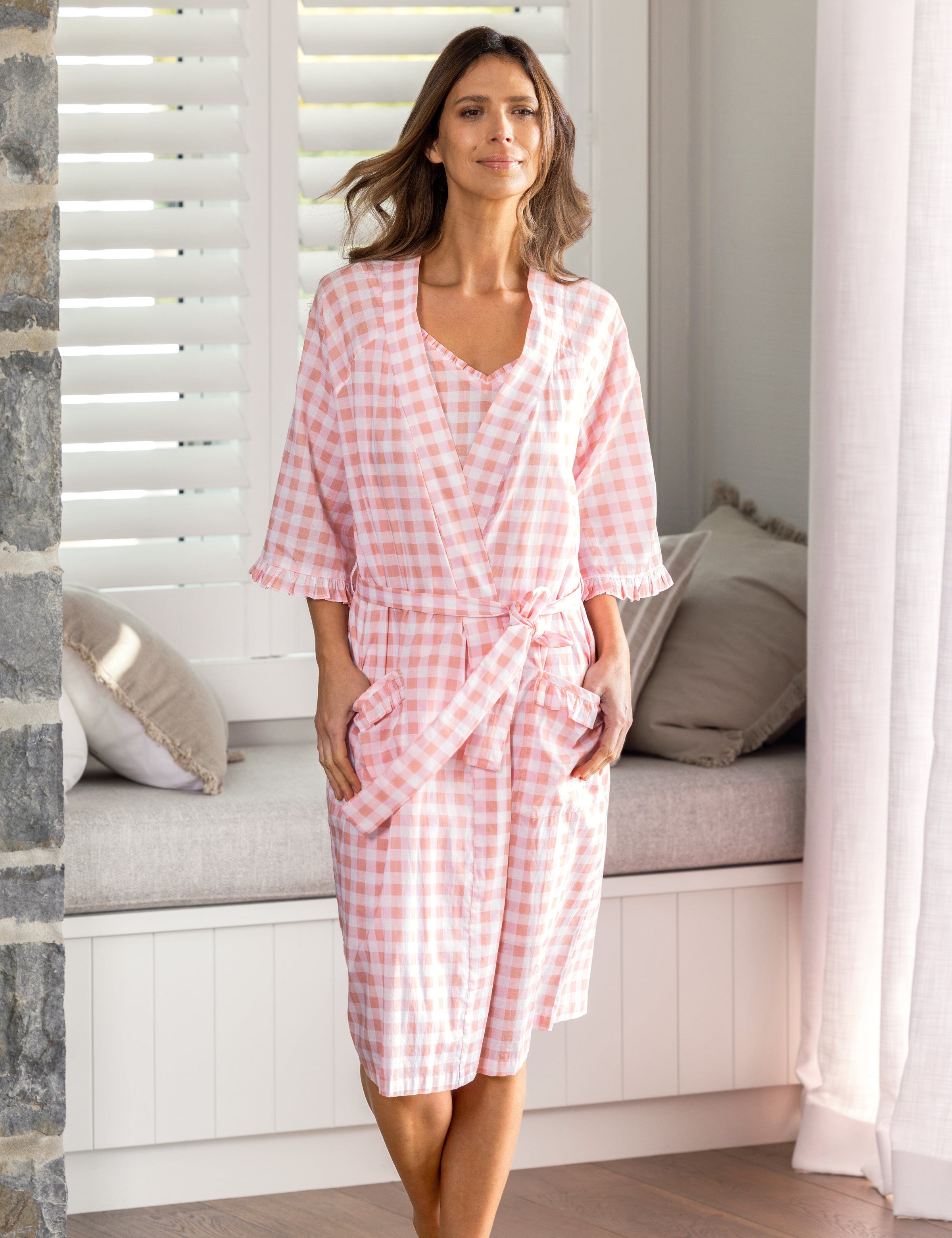 Molly Robe | Pink Gingham-5
