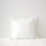 Monarch Accent European Pillowcase | Stone White-1