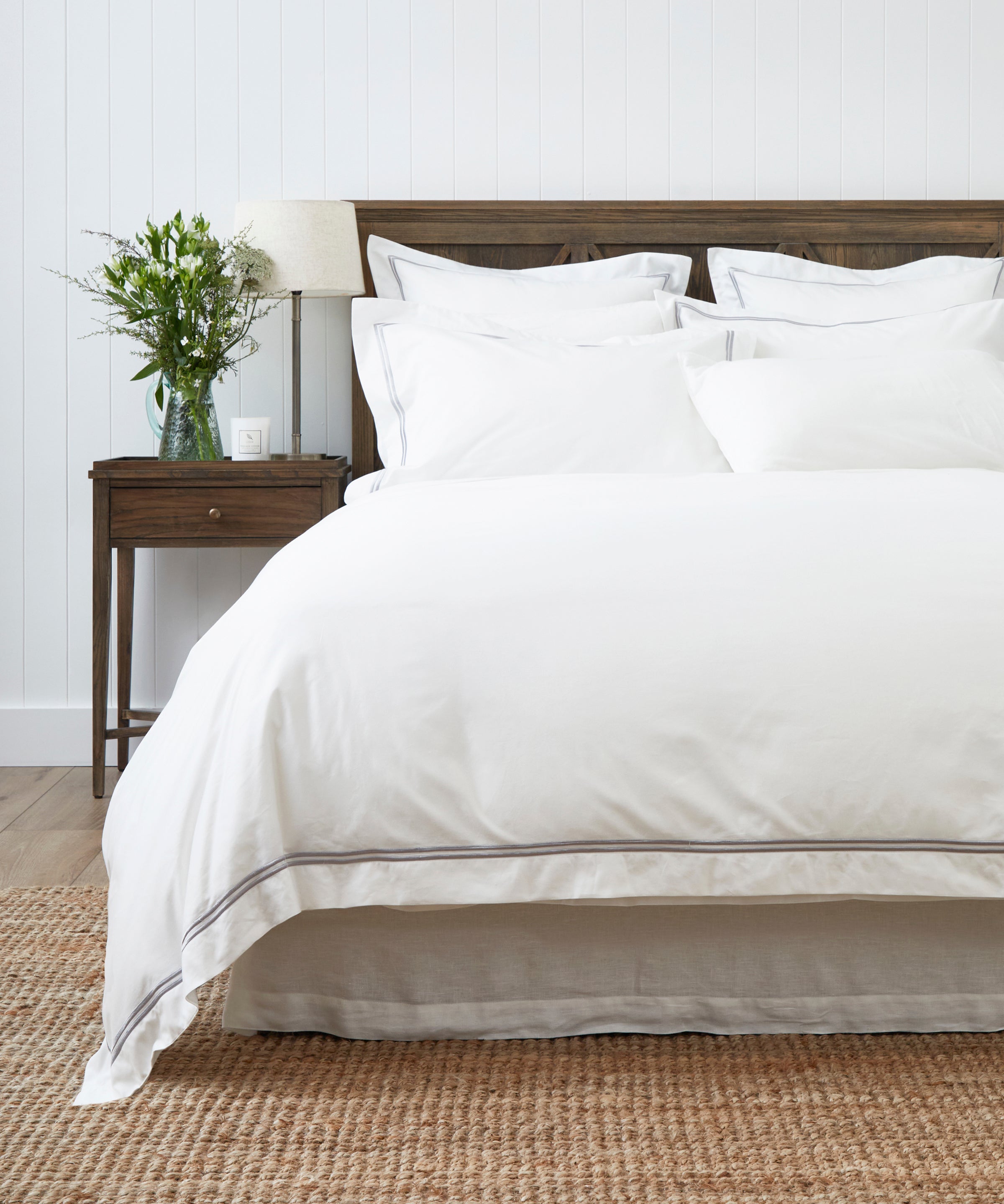 Monarch Duvet Cover Set | Grey White-1