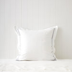 Monarch European Pillowcase | Grey White-1