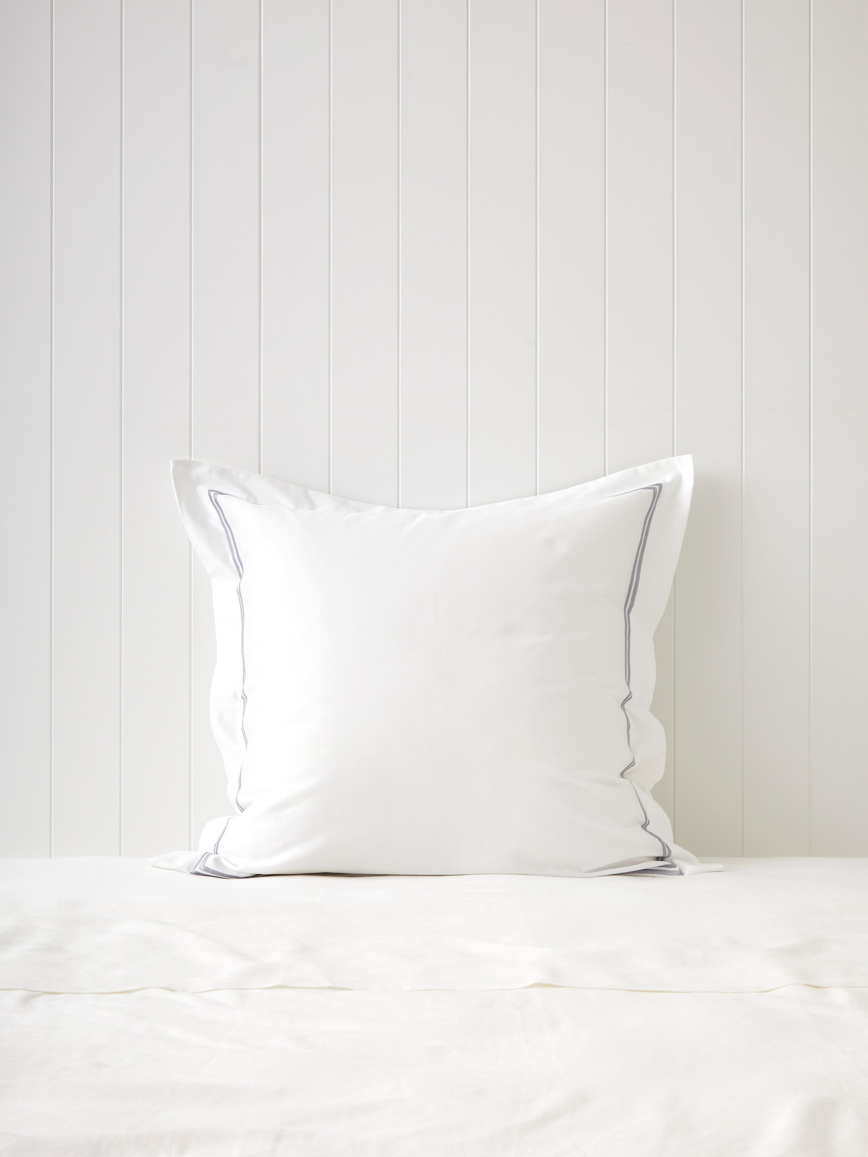 Monarch European Pillowcase | Grey White-1