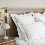 Monarch European Pillowcase | Grey White-2