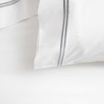 Monarch Flat Embroidery Sheet | Grey White-2